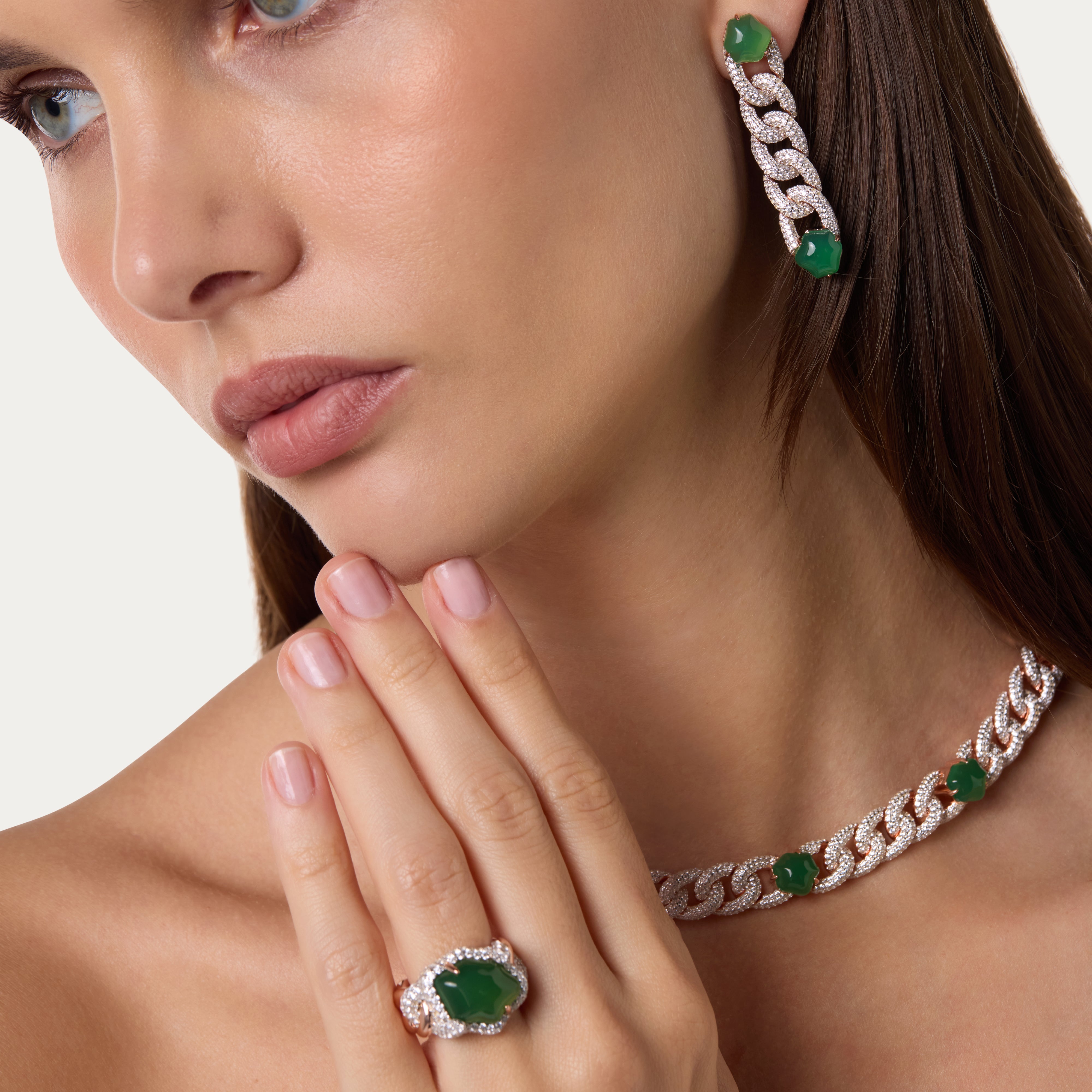 Chalcedony Radiance Drop Earrings