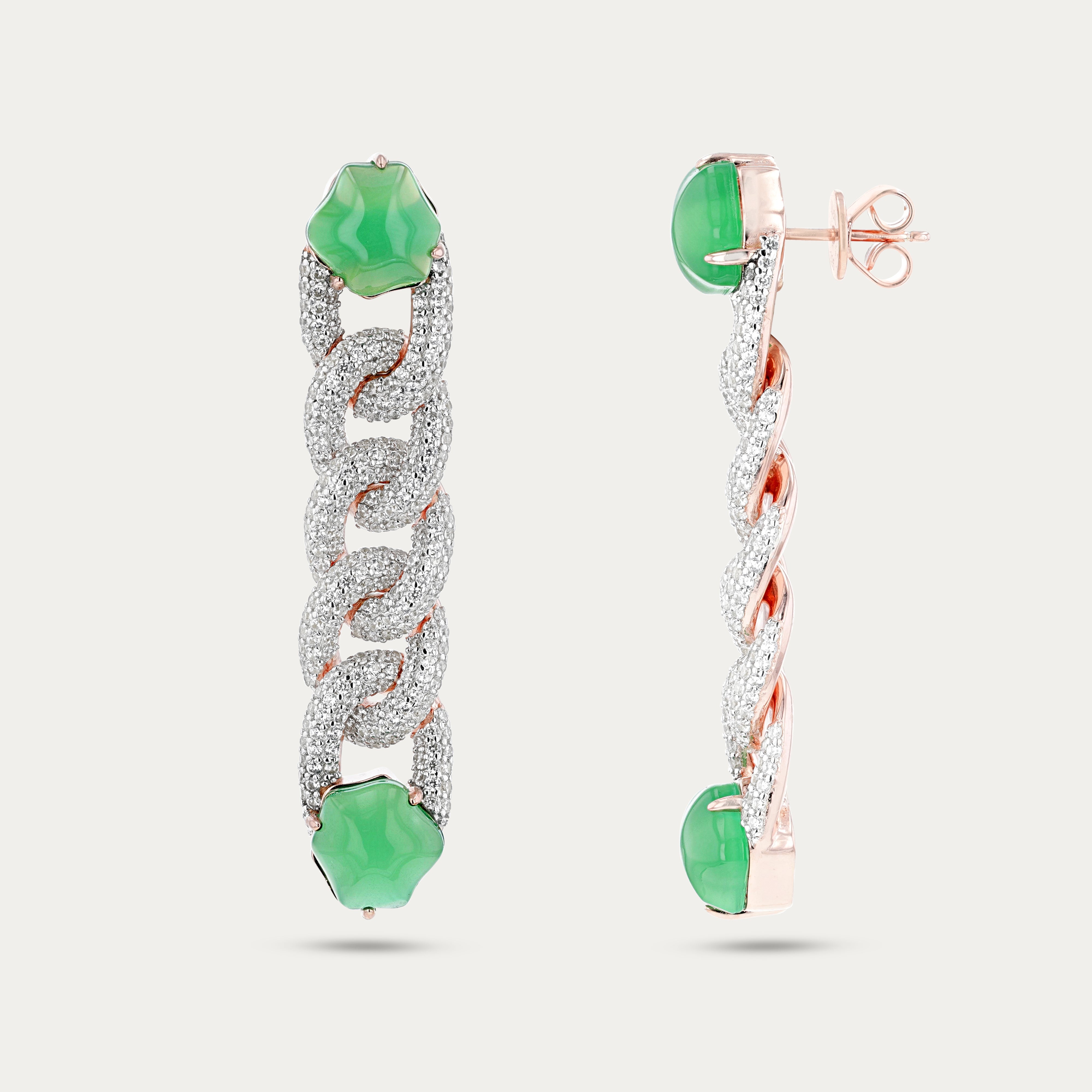 Chalcedony Radiance Drop Earrings