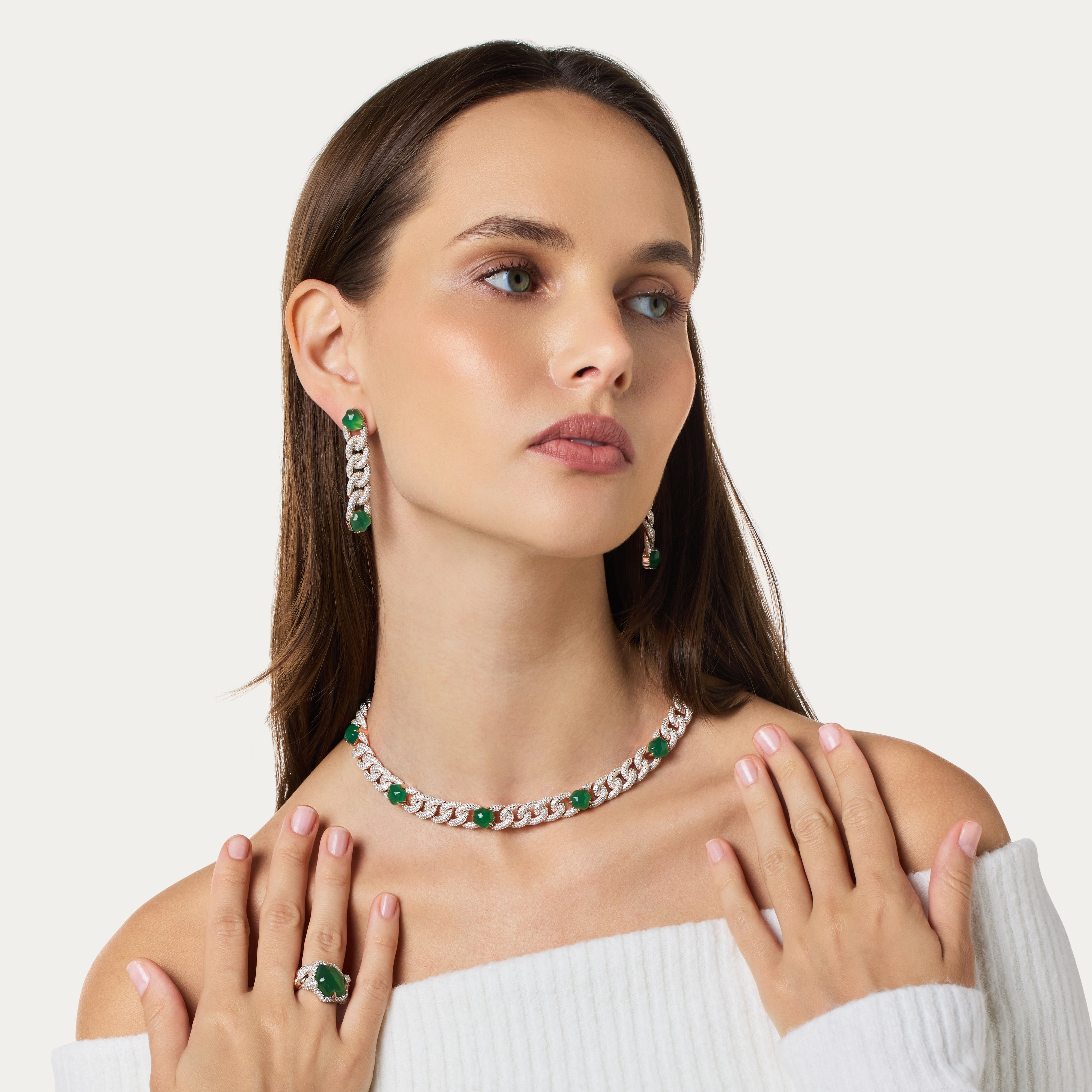 Celestial Green Glow Necklace