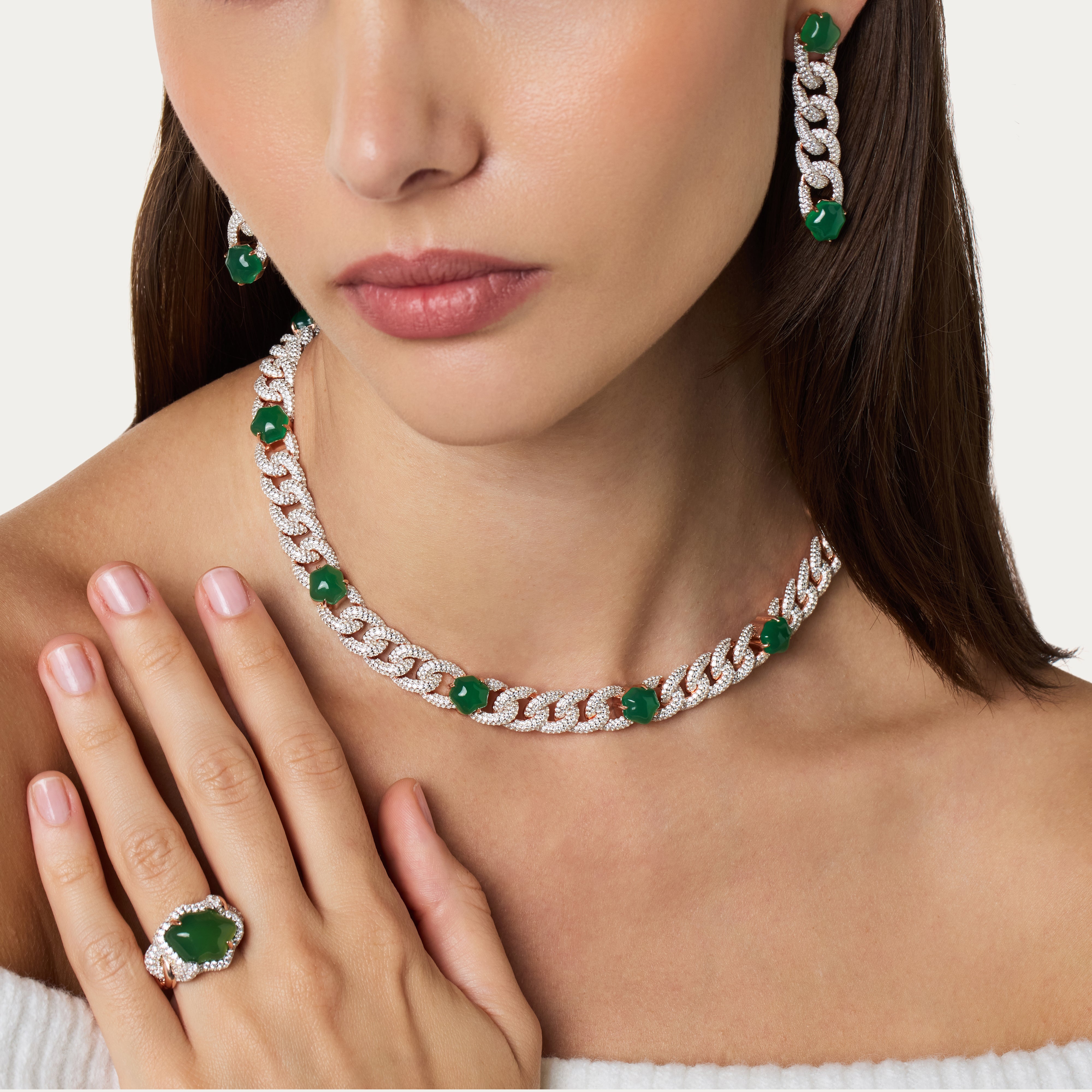 Celestial Green Glow Necklace