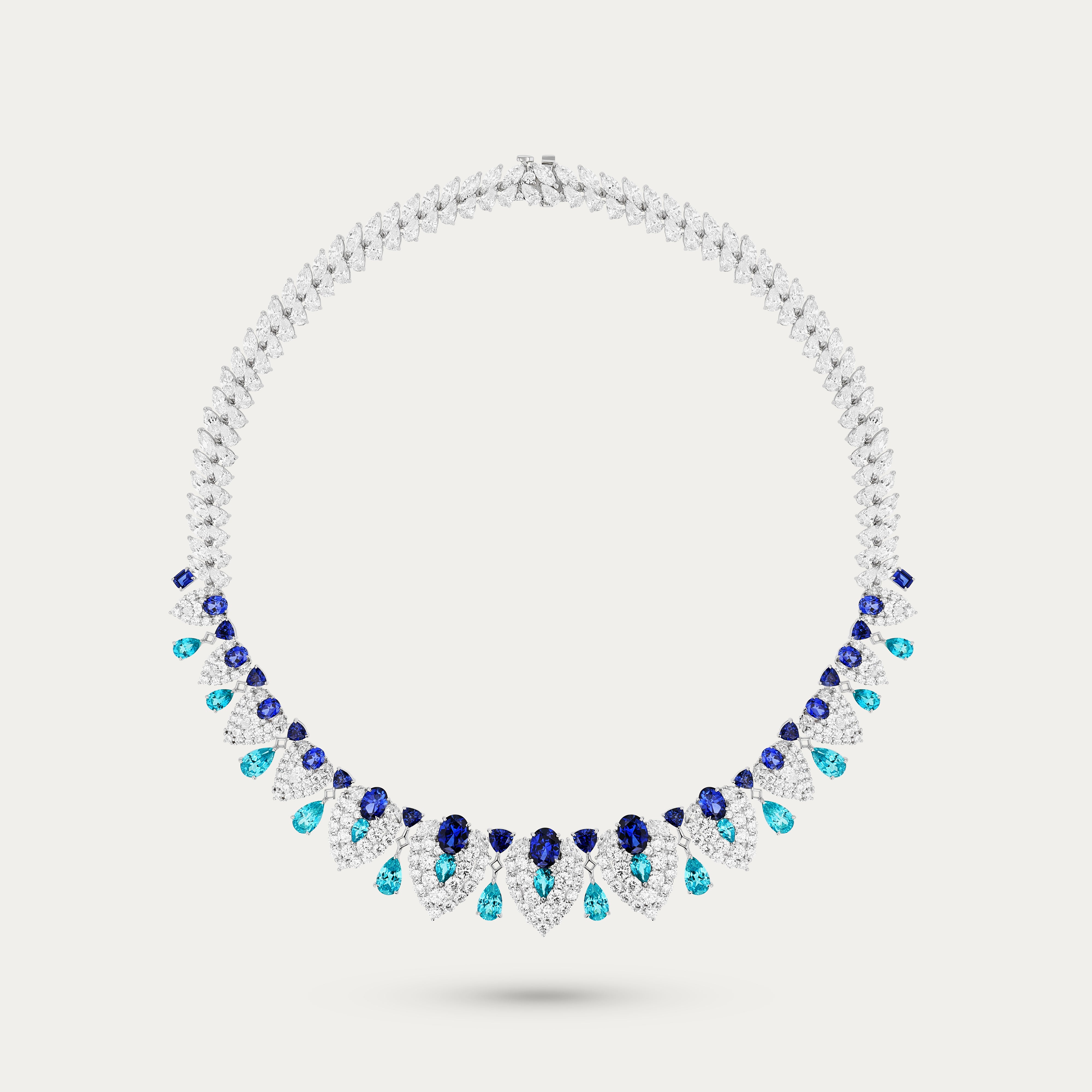 Sapphire & Paraíba Luminous Cascade Necklace