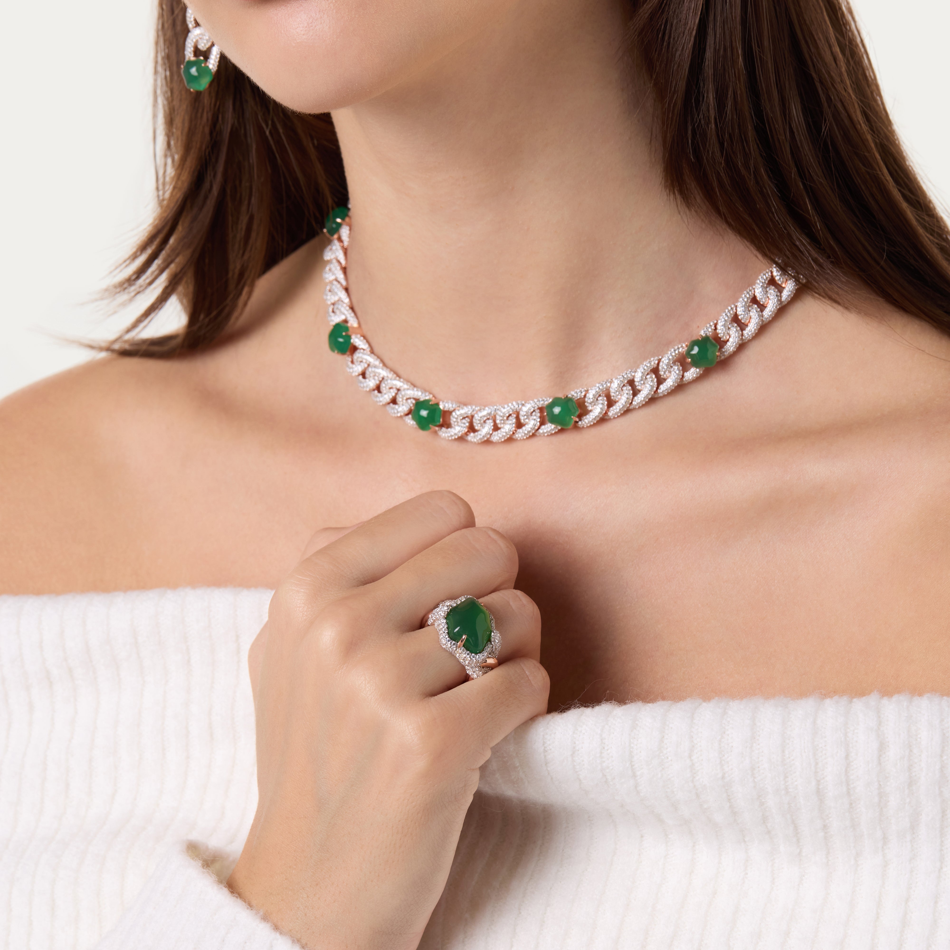 Chalcedony Muse Statement Ring