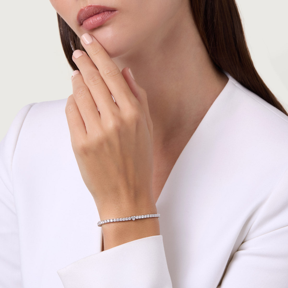 Classic Mosaic Lab Grown Diamond Tennis Bracelet