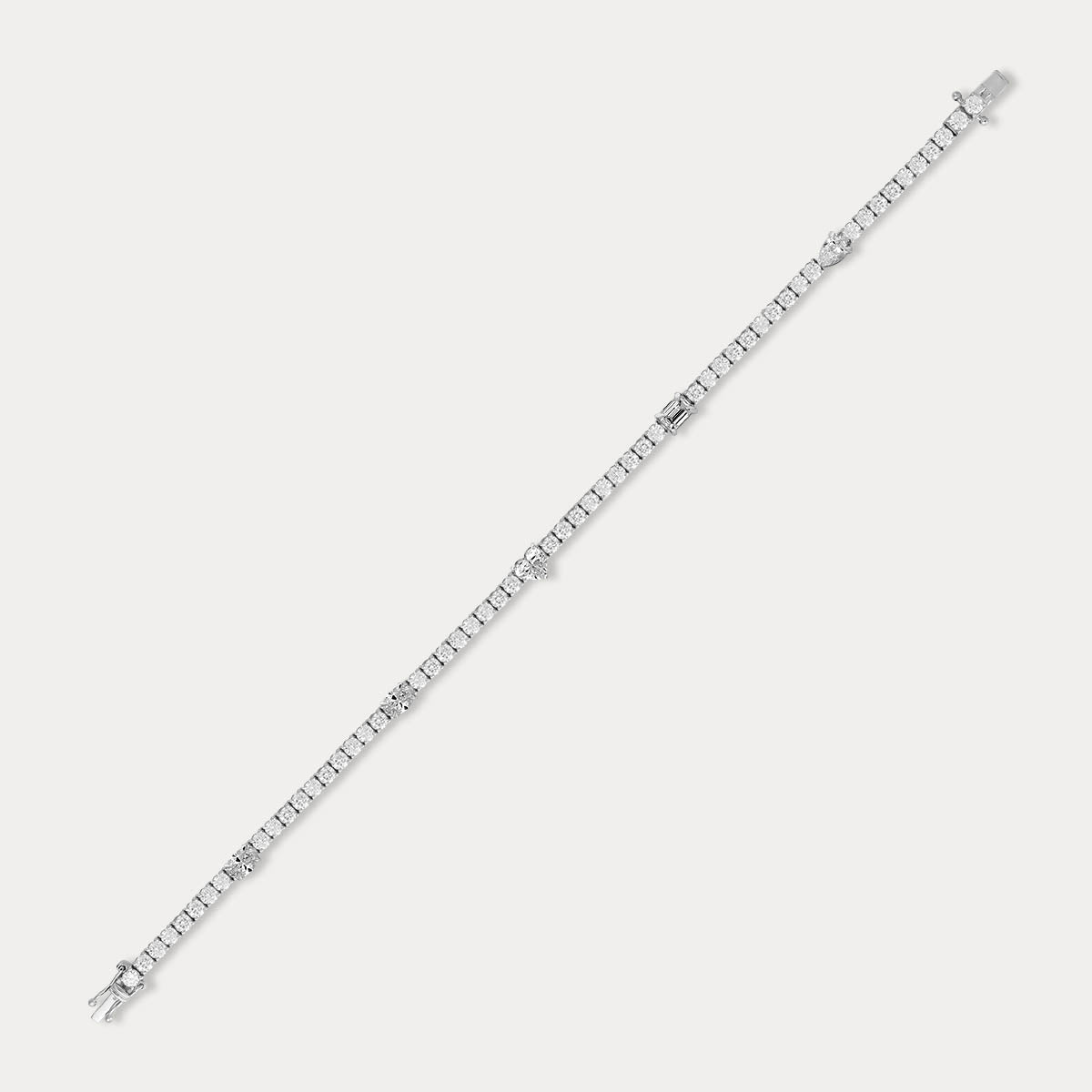 Classic Mosaic Lab Grown Diamond Tennis Bracelet