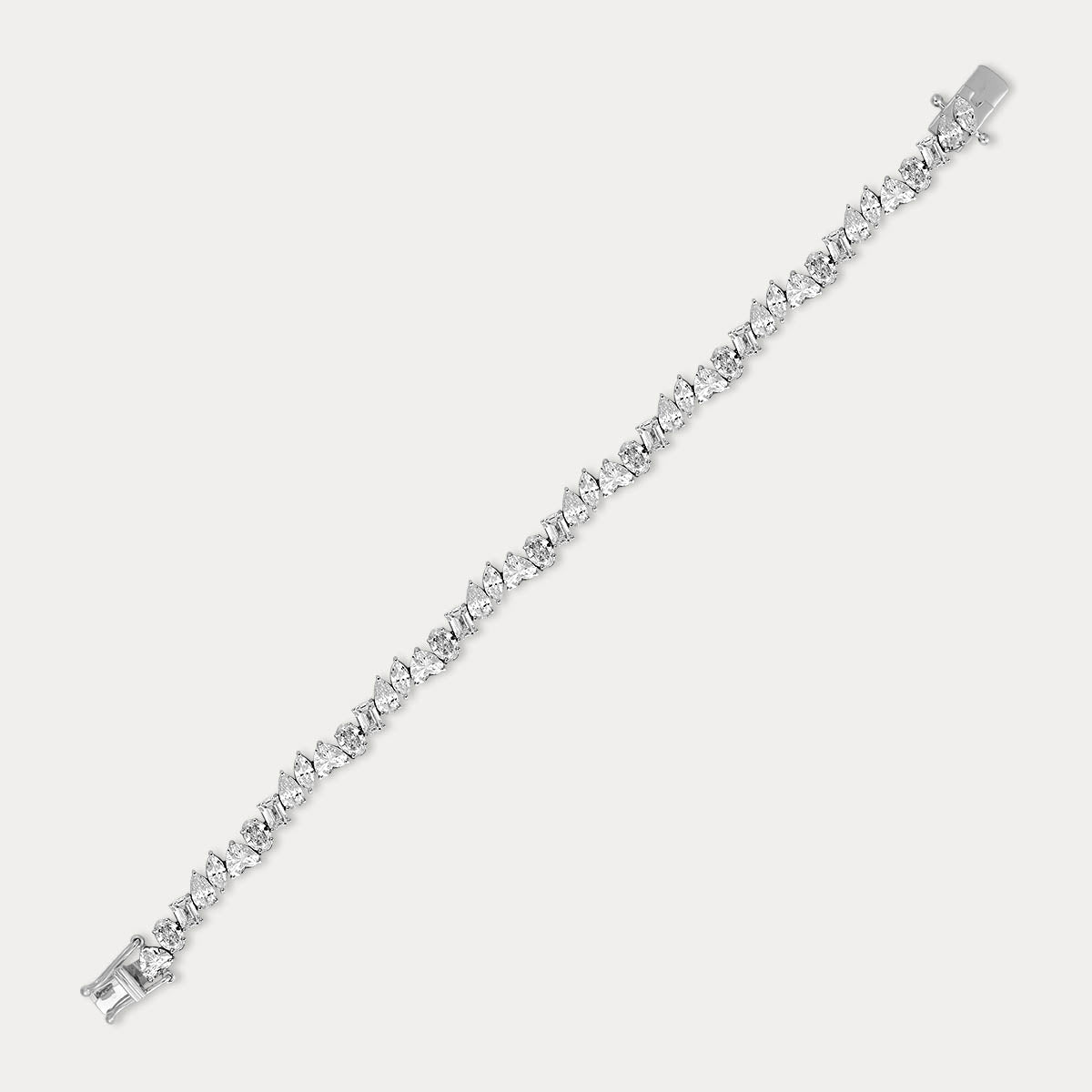 Modern Crown Lab Grown Diamond Tennis Bracelet