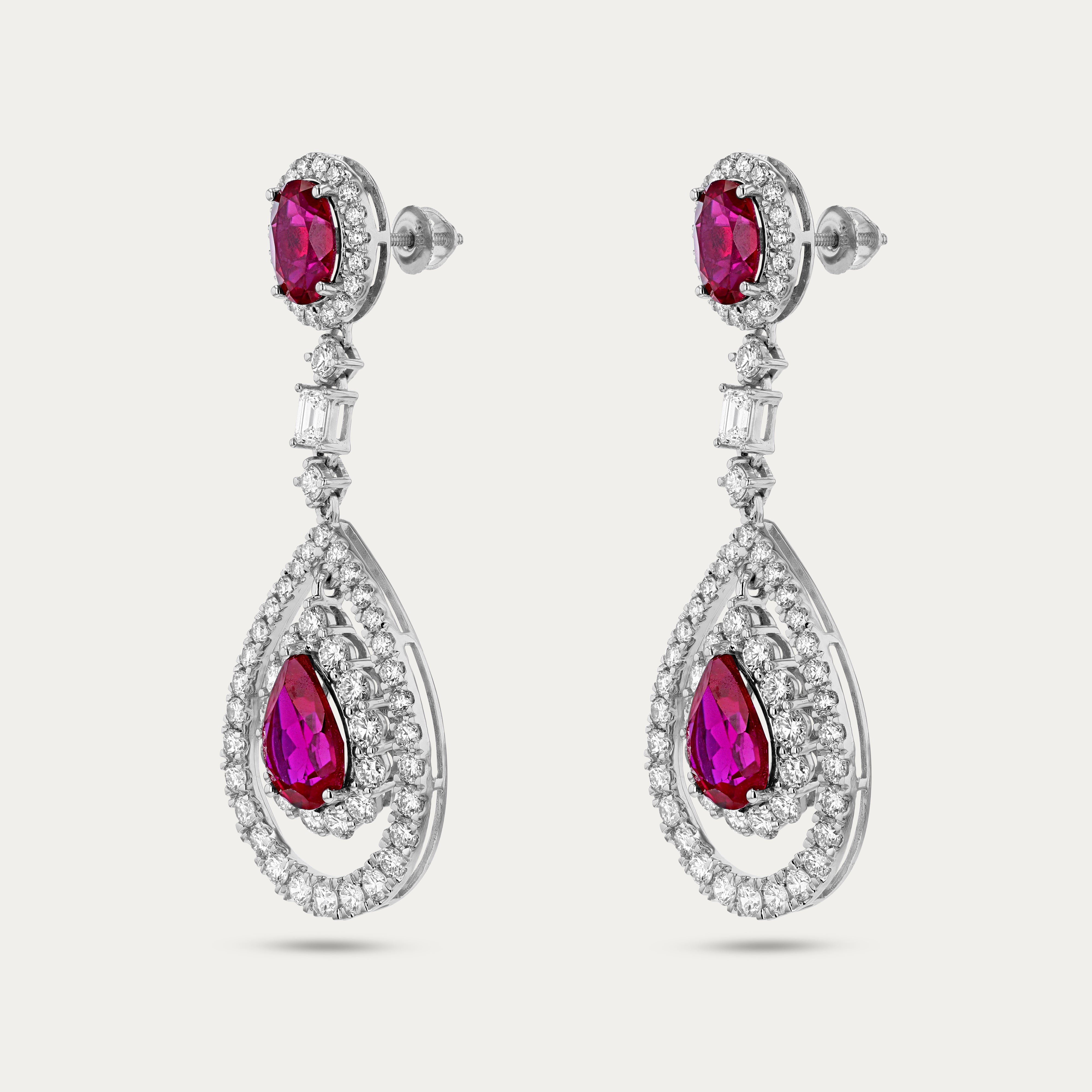 Regal Rouge Lab-Grown Diamond Earrings