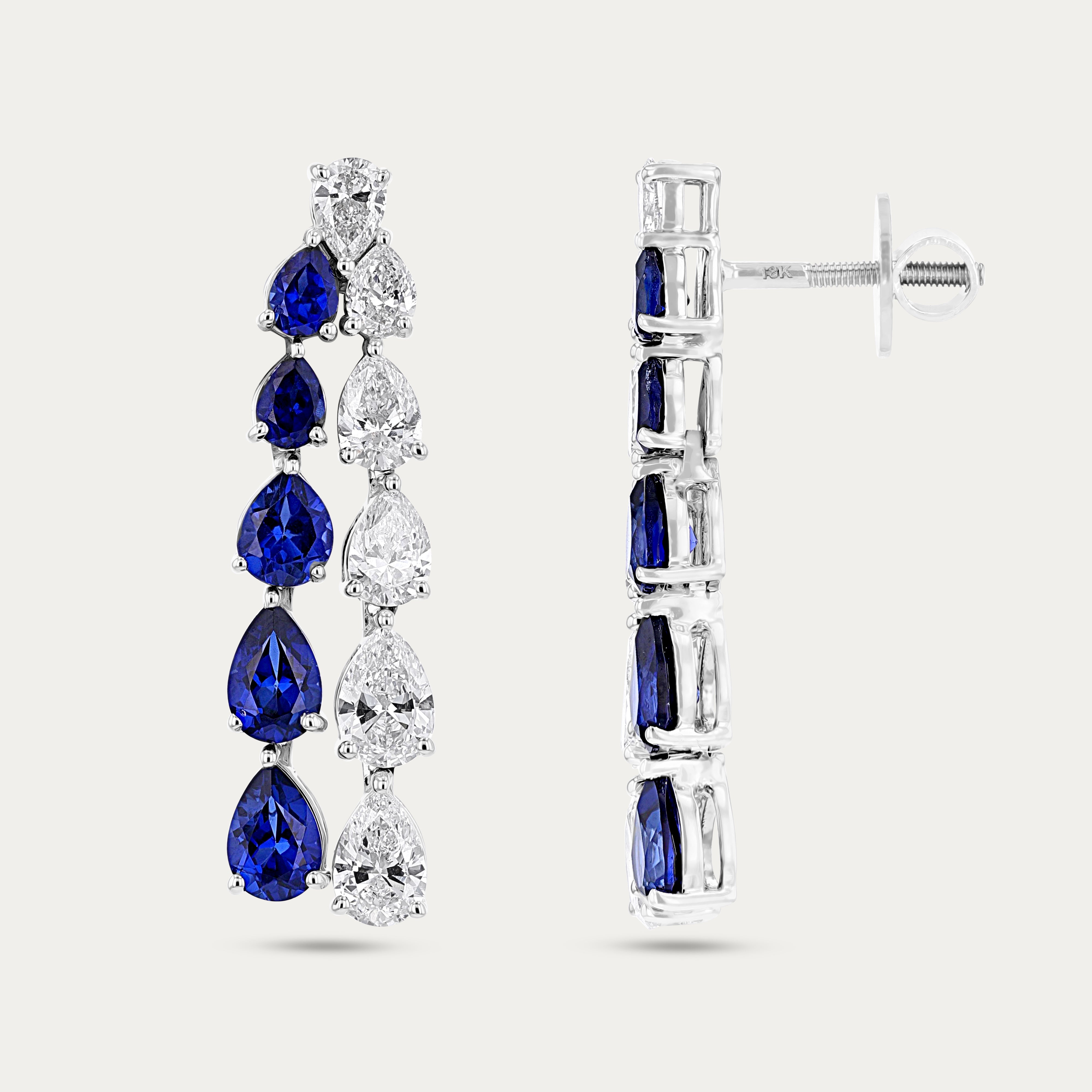 Blue Eclipse Lab-Grown Diamond Earrings