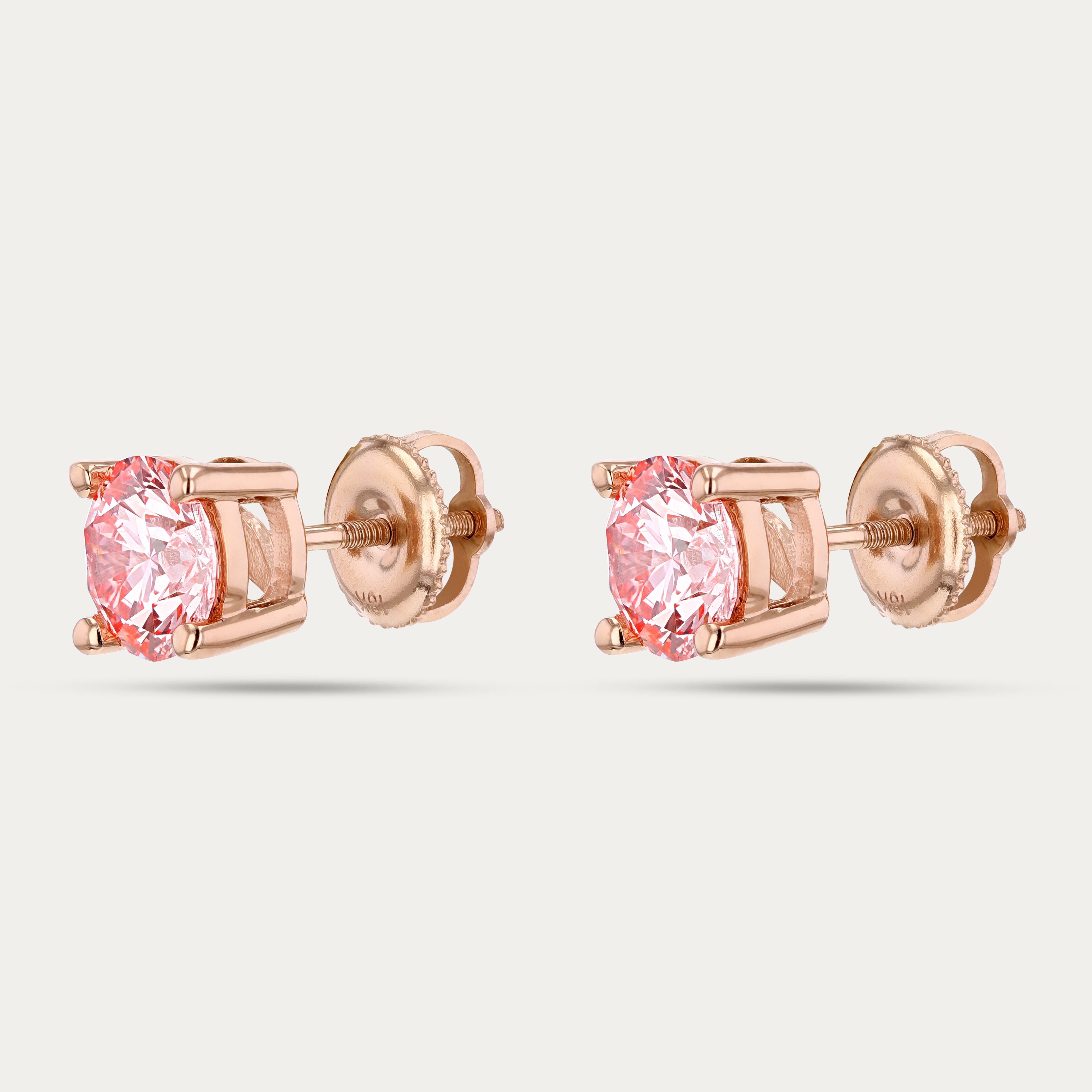 Blush Solitaire Lab-Grown Diamond Earrings