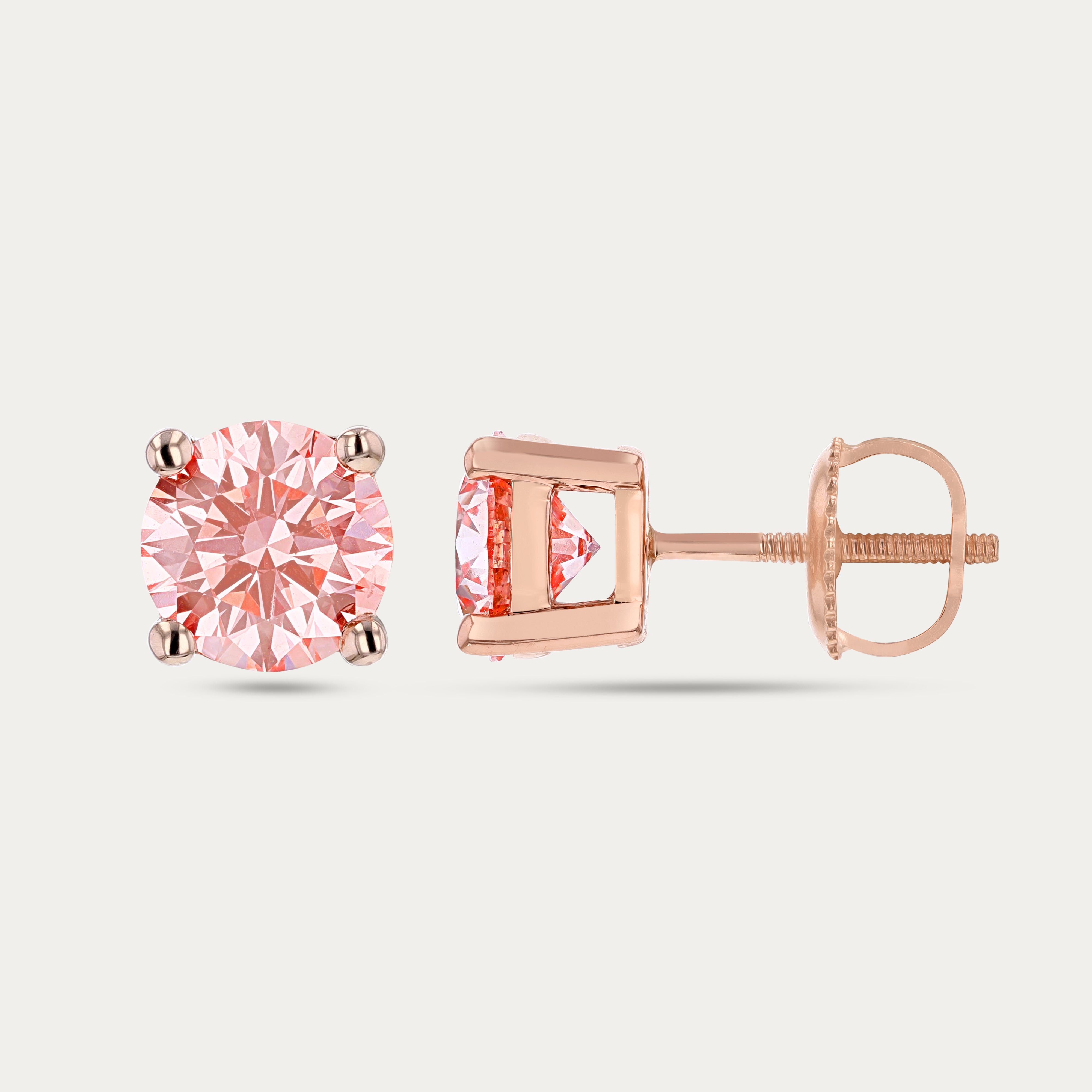 Blush Solitaire Lab-Grown Diamond Earrings