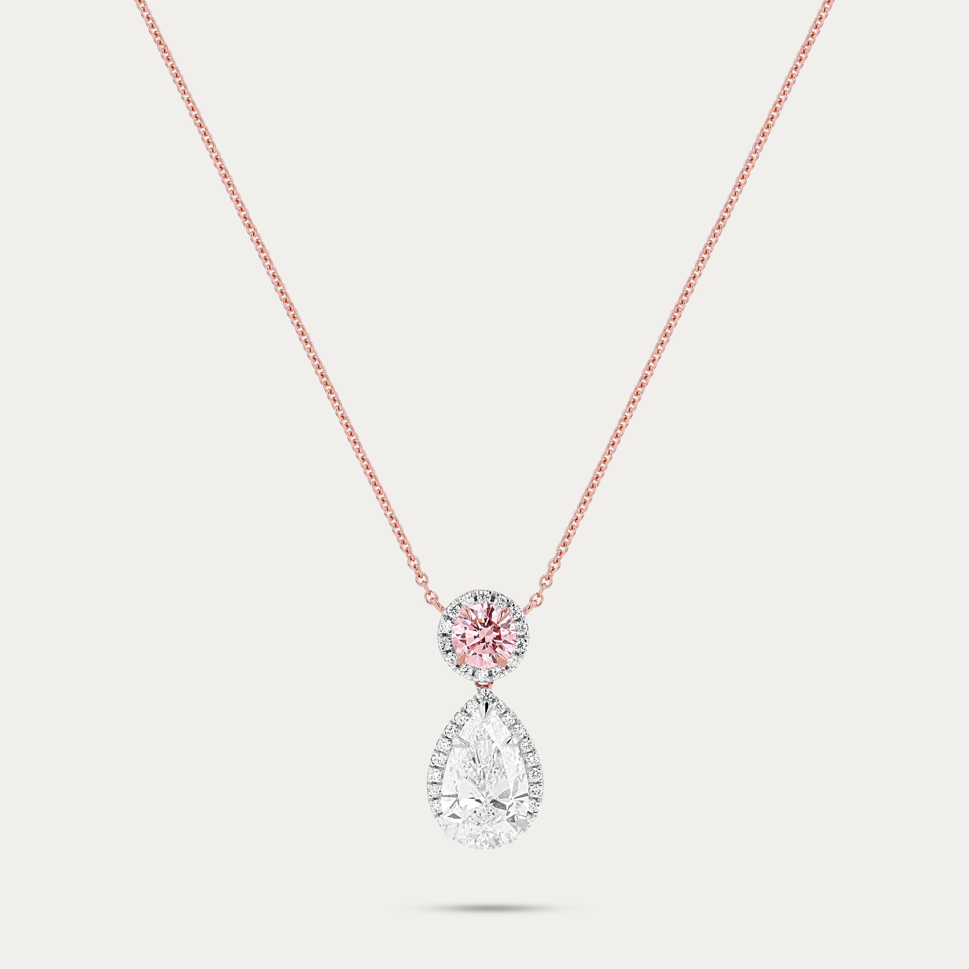 Blush Teardrop Lab-Grown Diamond Necklace