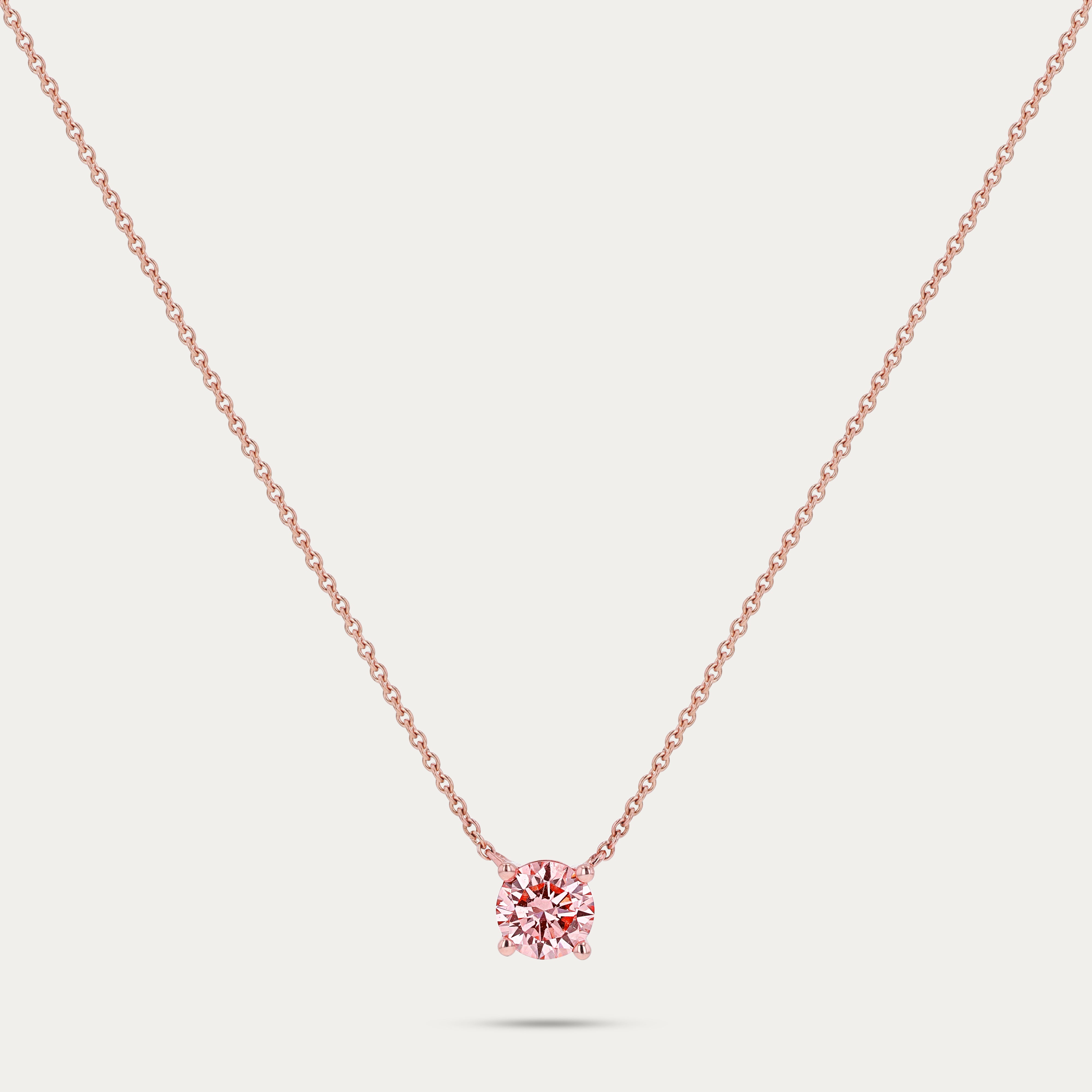 Blush Solitaire Lab-Grown Diamond Necklace