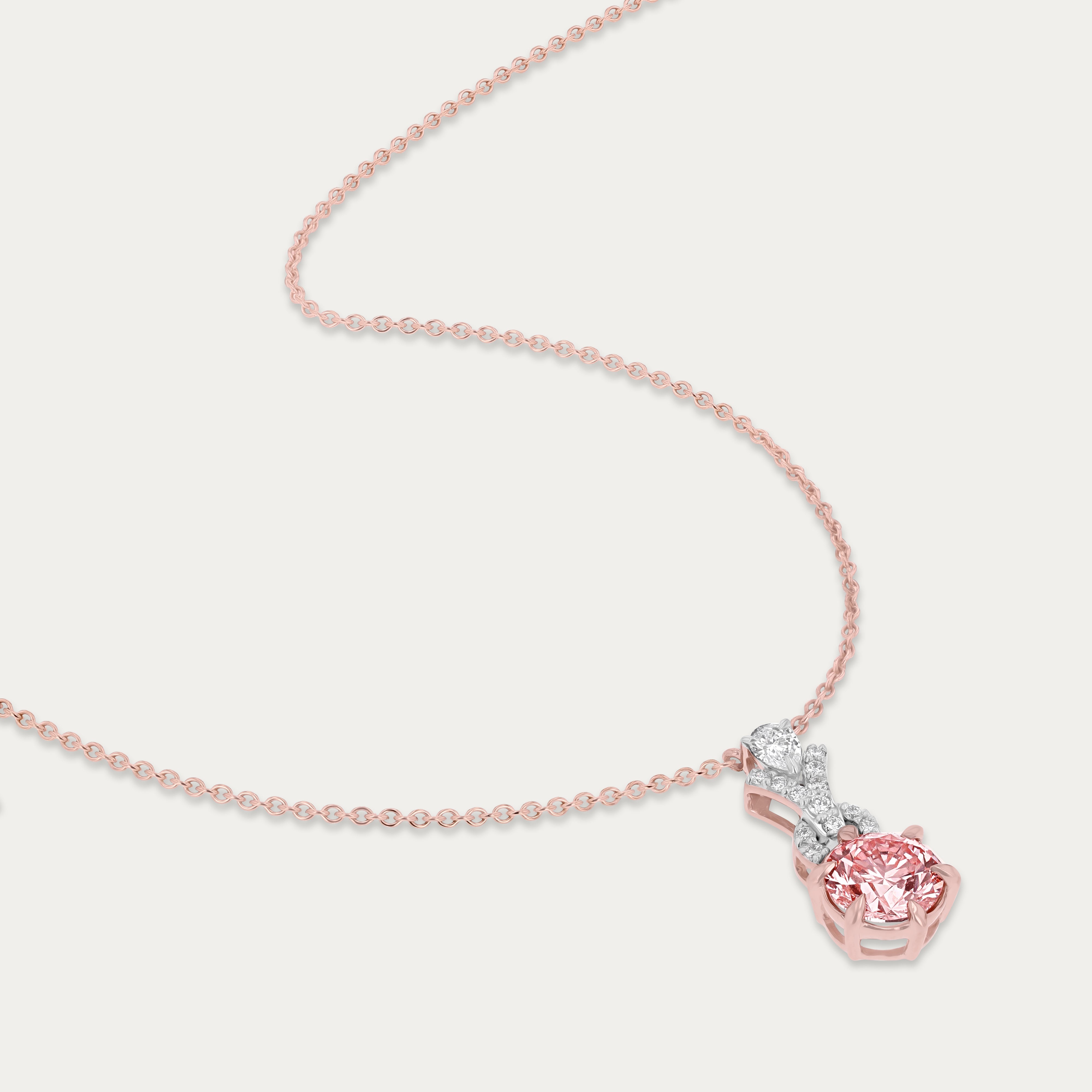 Blush Radiance Lab-Grown Diamond Pendant