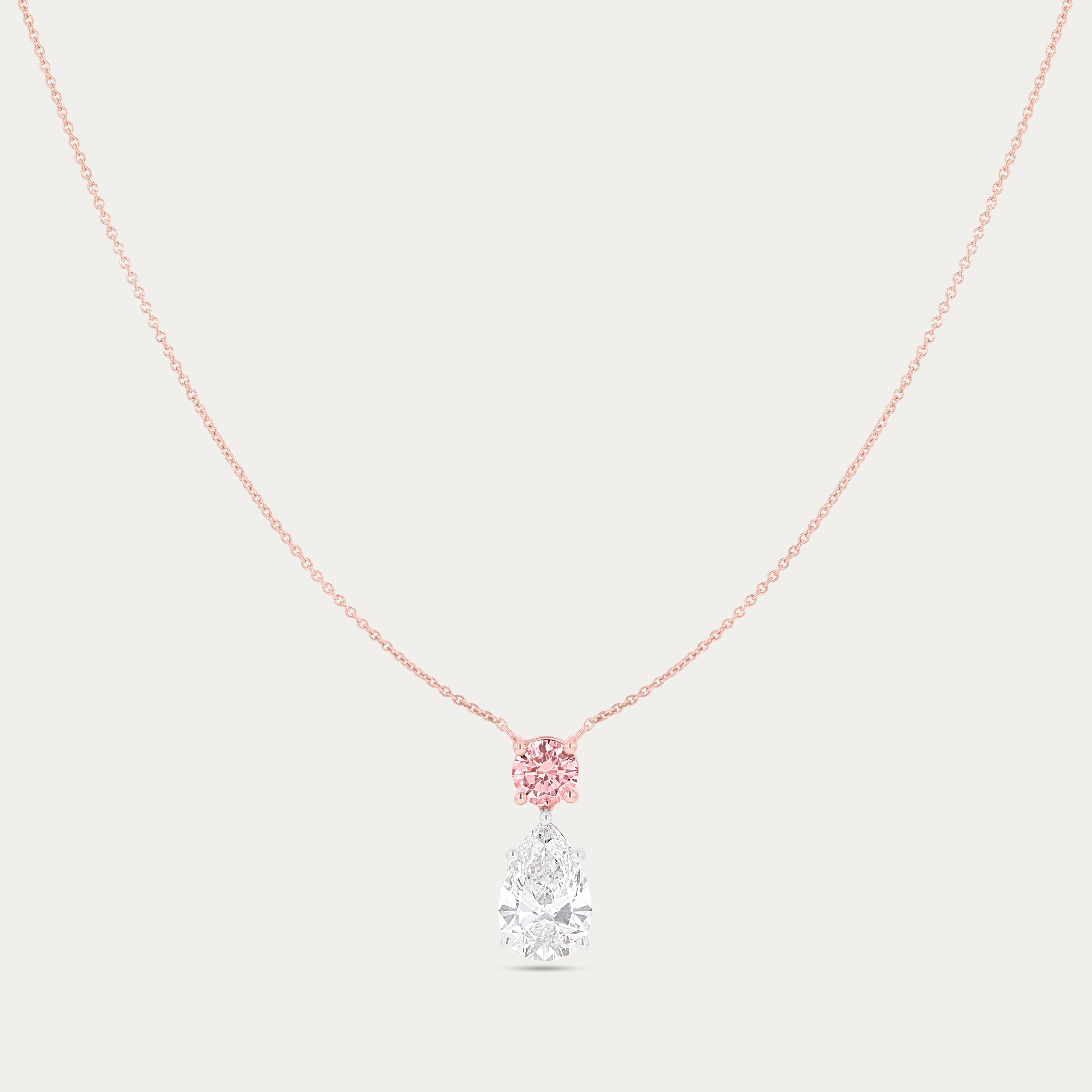 Blush Droplet Lab-Grown Diamond Pendant