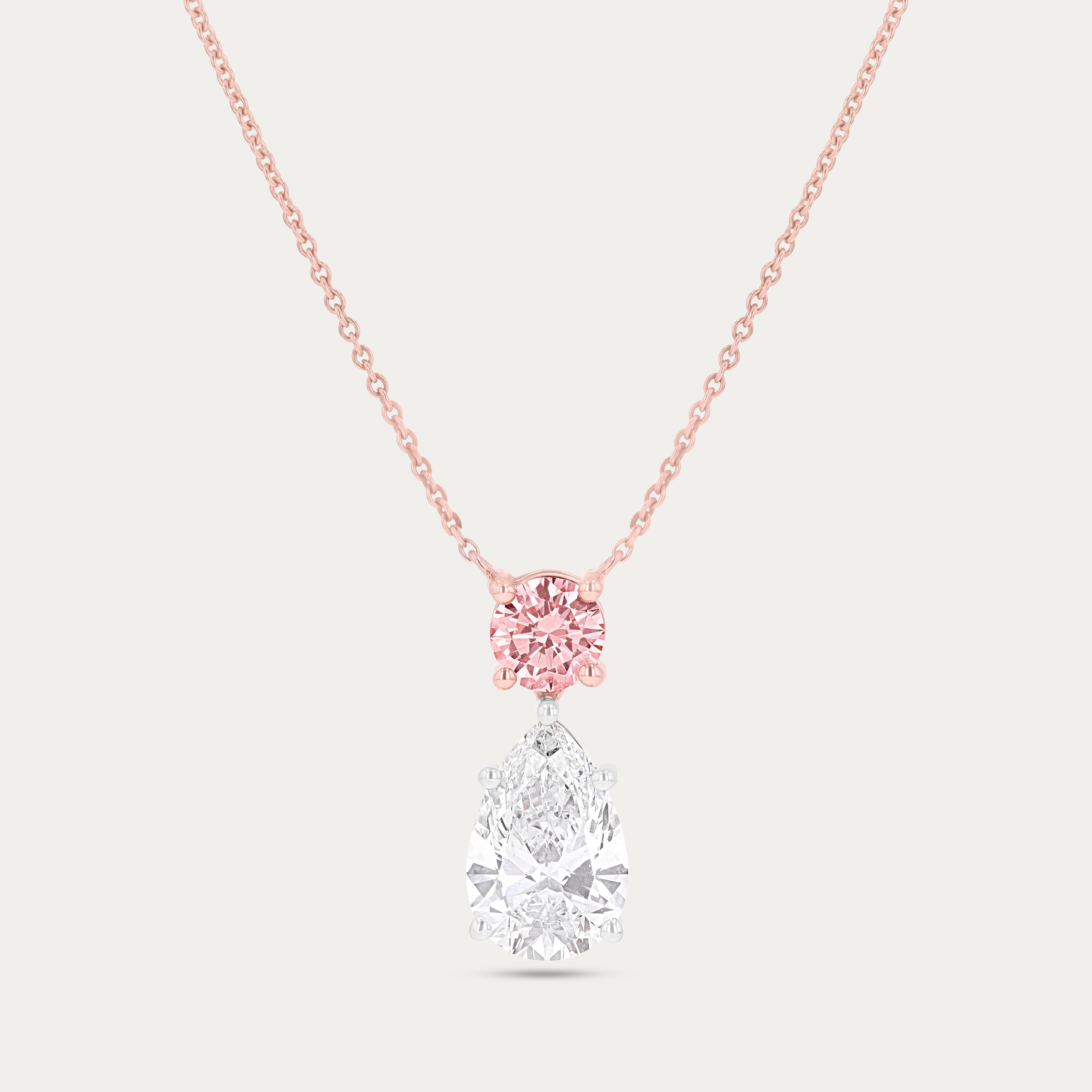 Blush Droplet Lab-Grown Diamond Pendant