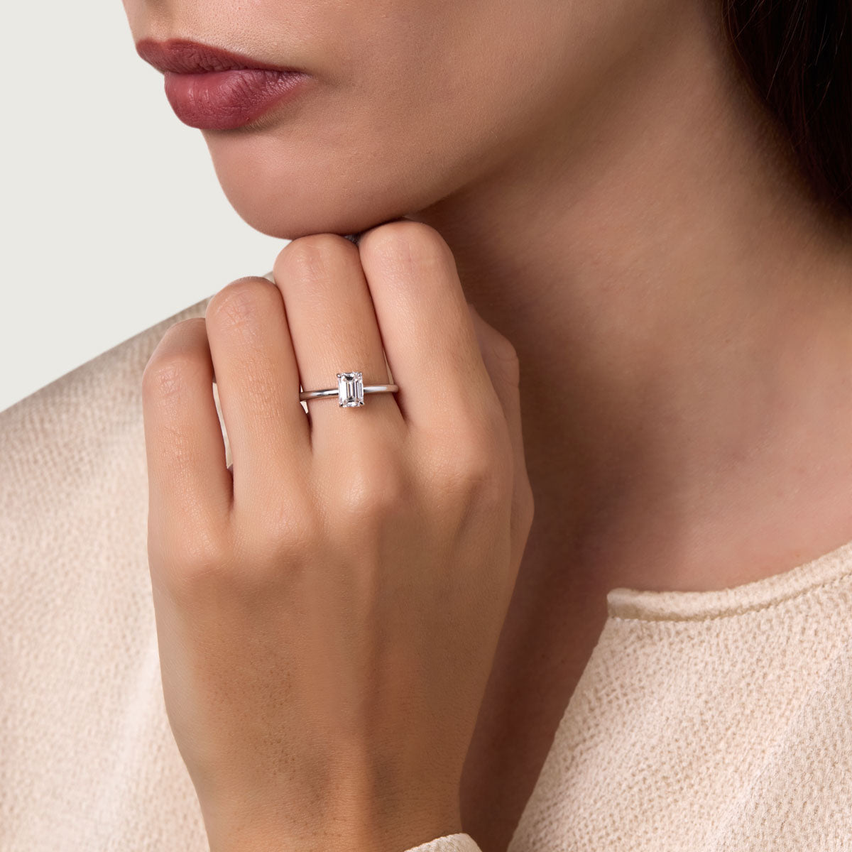 Luxe Emerald Lab Grown Diamond Ring