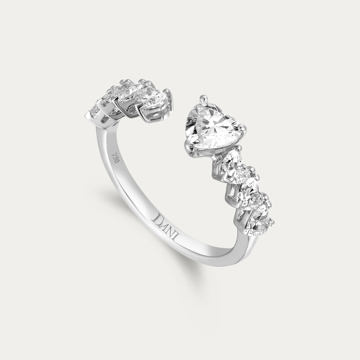 Modern Heart Lab Grown Diamond Ring