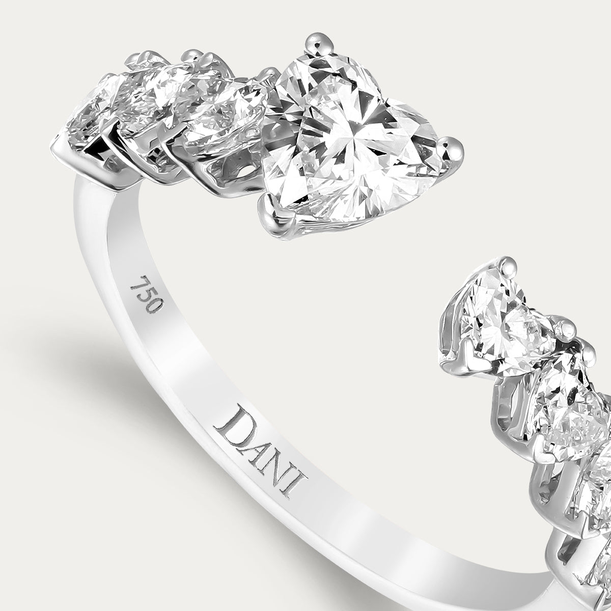 Modern Heart Lab Grown Diamond Ring