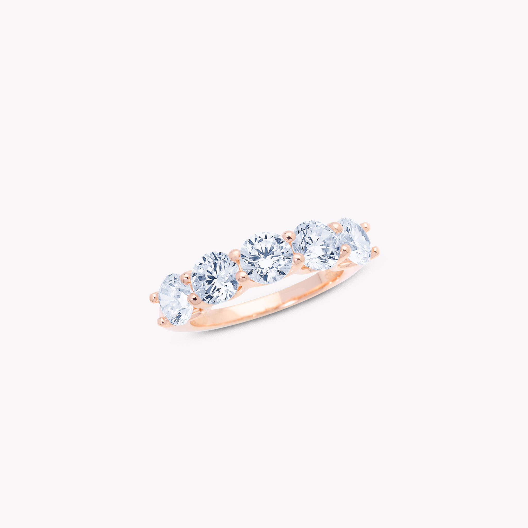 5 Stone Partway Uternity Band