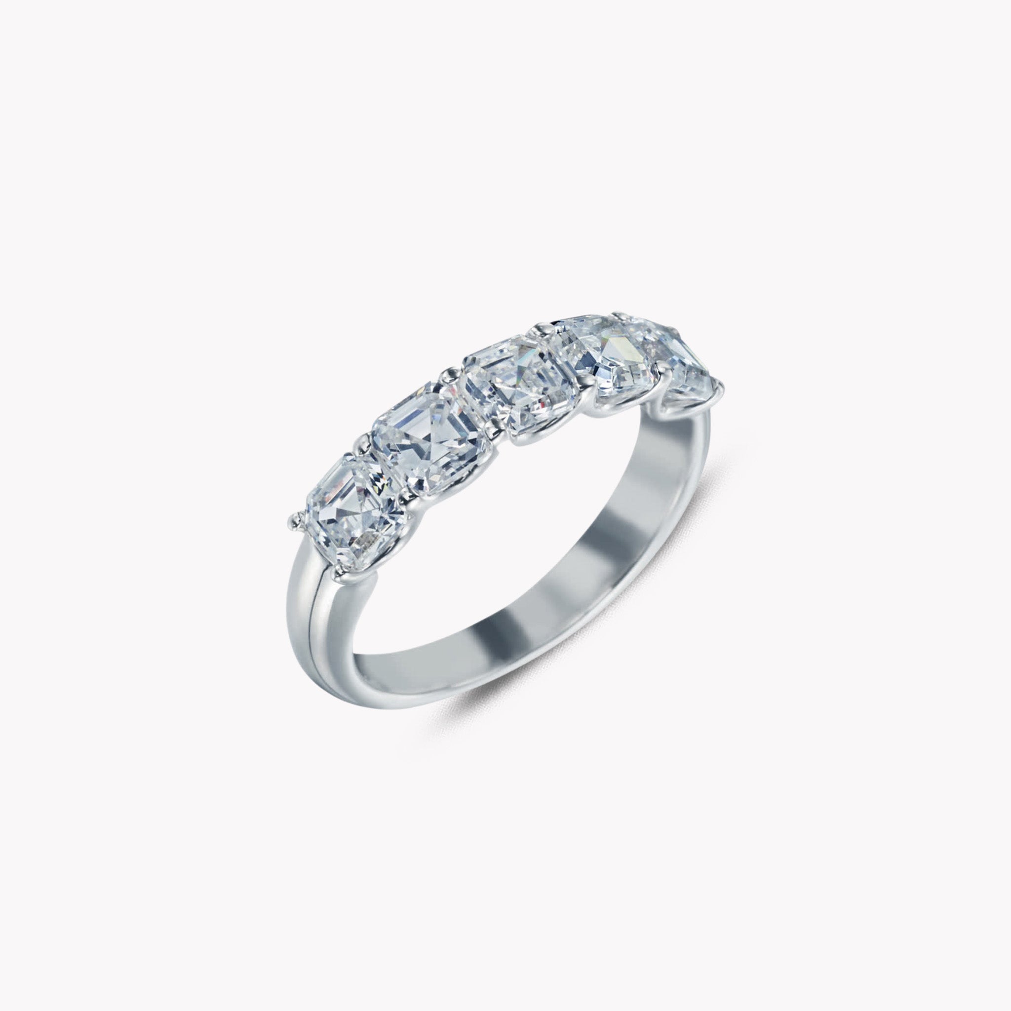 5 Stone Partway Uternity Band