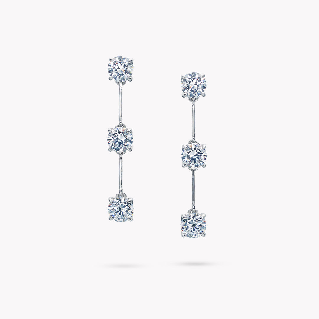 DANI 'Starlet' 3 Stone Drop Earrings