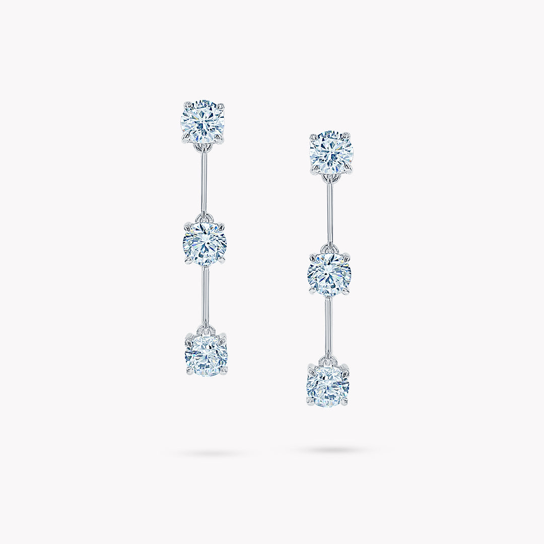 DANI 'Starlet' 3 Stone Drop Earrings