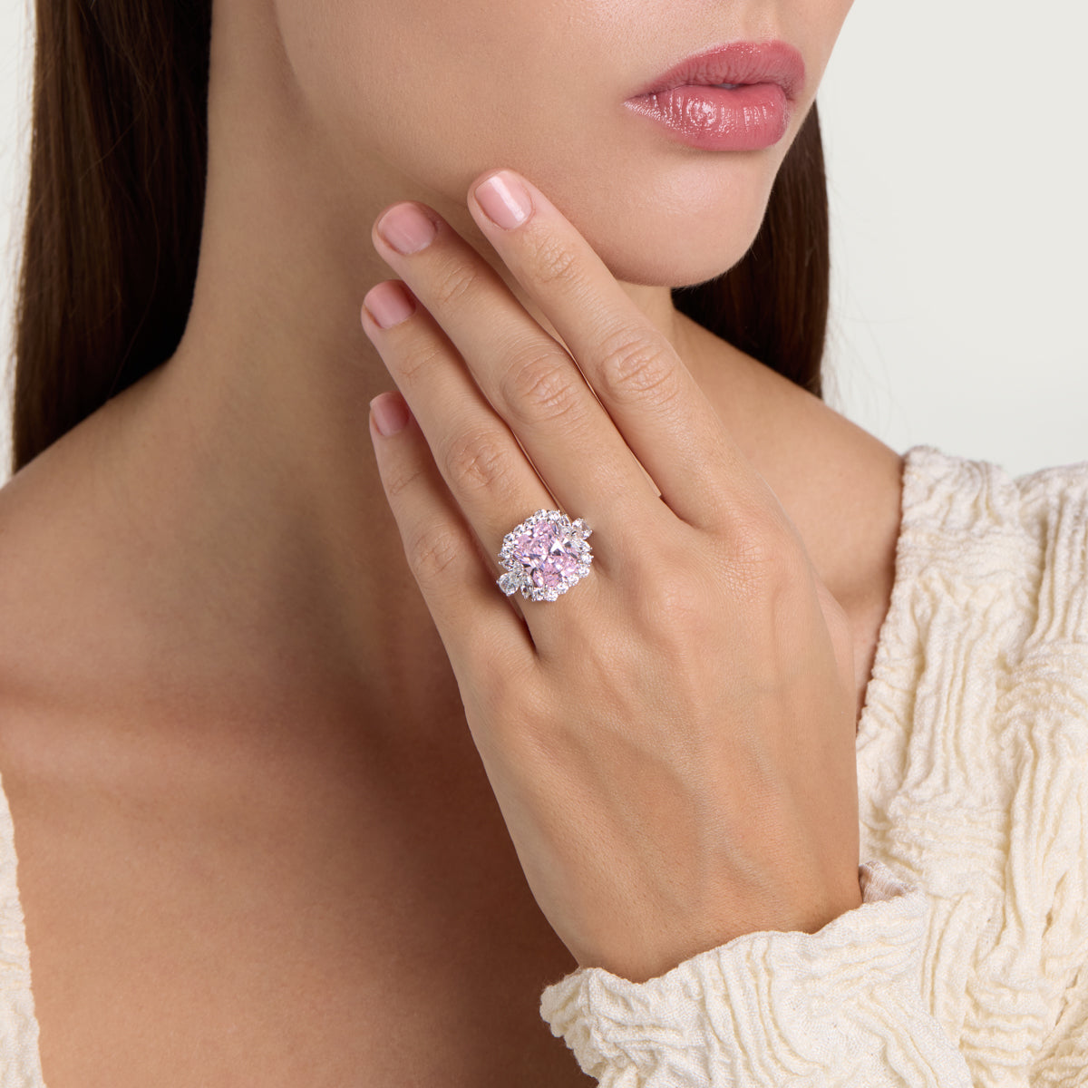 Frosted Rose Ring