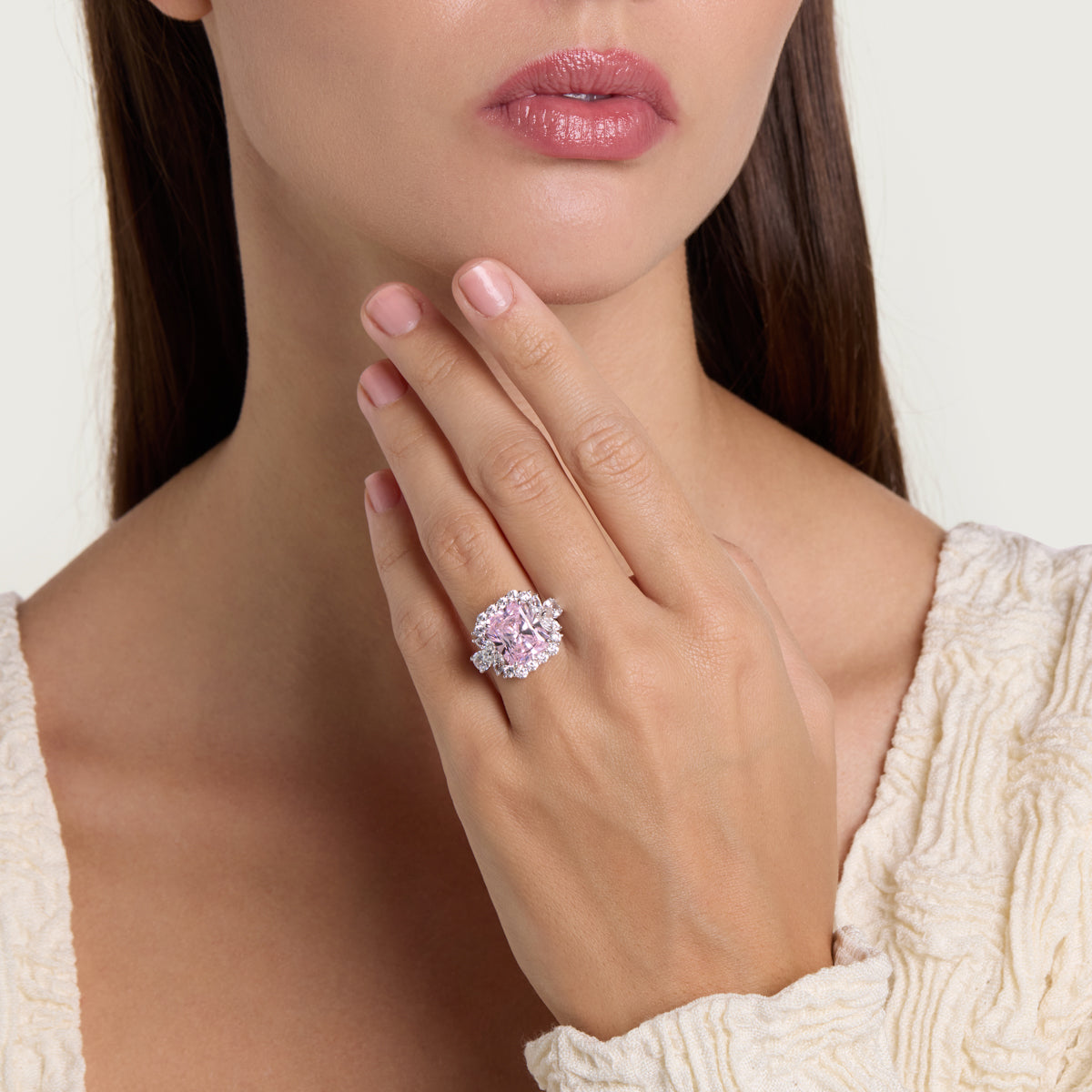 Frosted Rose Ring