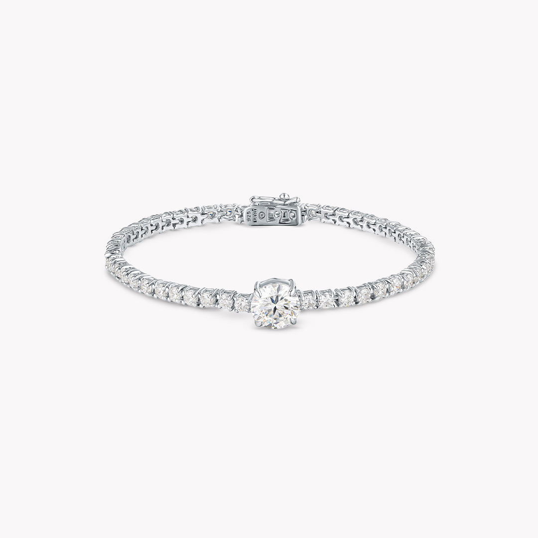 Fancy Shape Solitaire Line Bracelet