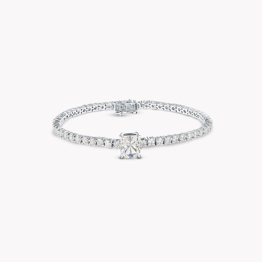 Fancy Shape Solitaire Line Bracelet