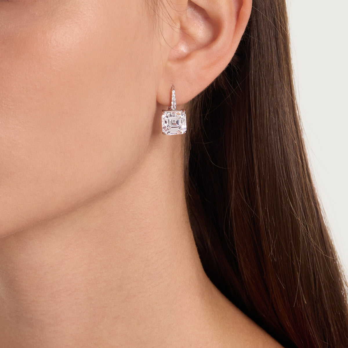 Sparkling Solitaire Diamond Earrings