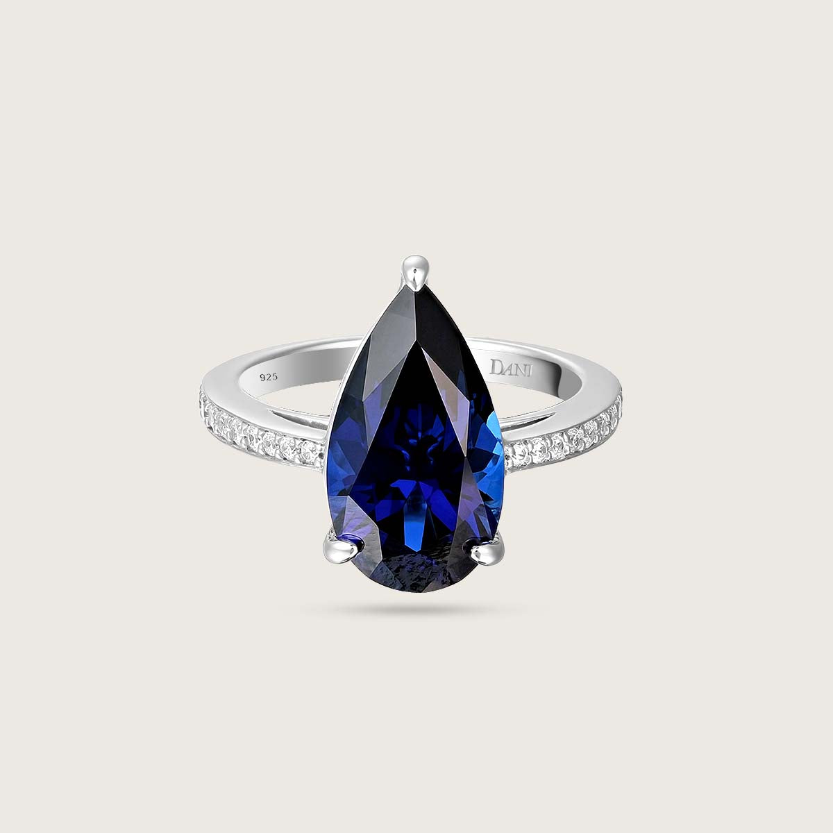 Sapphire Teardrop Ring