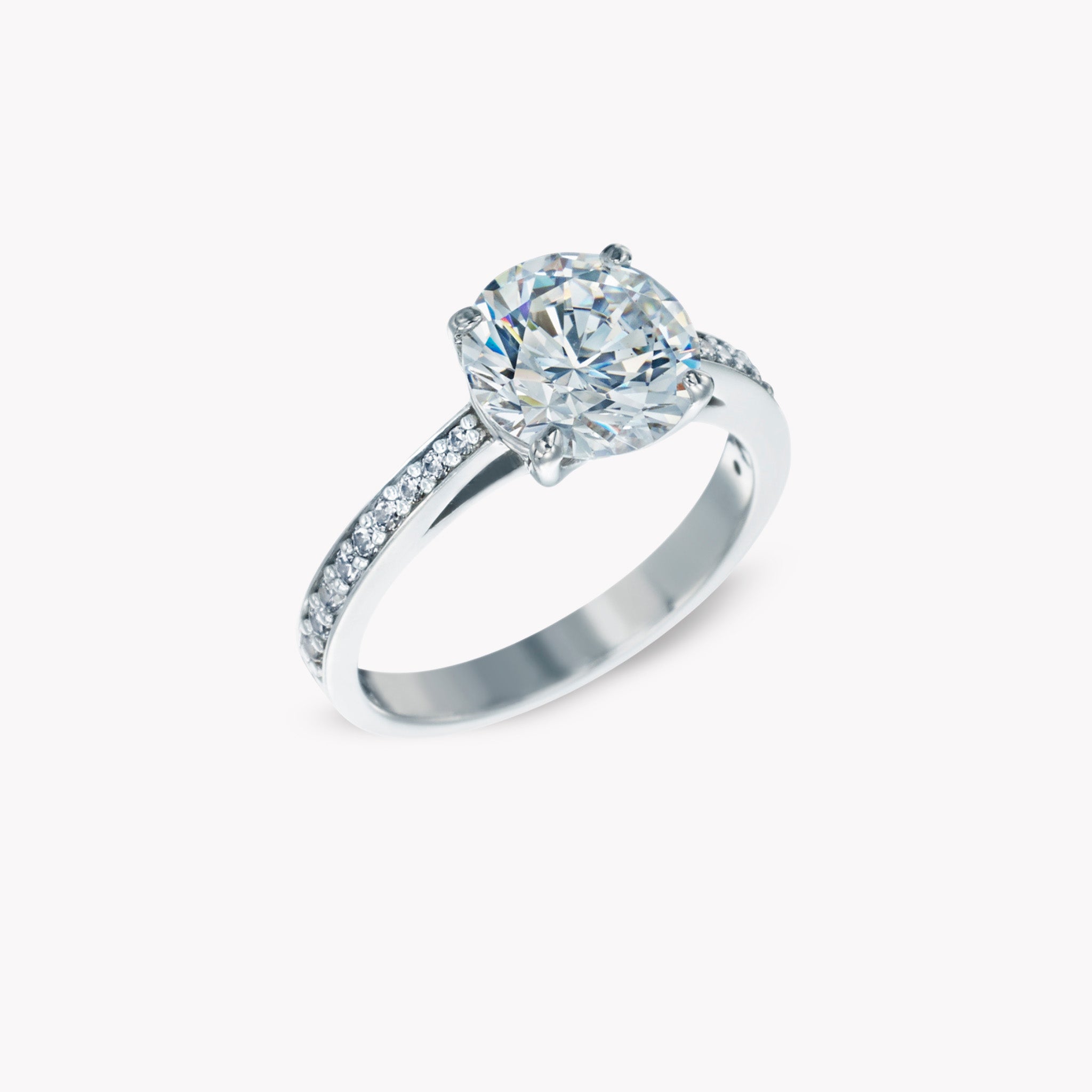 Pave Solitaire Ring