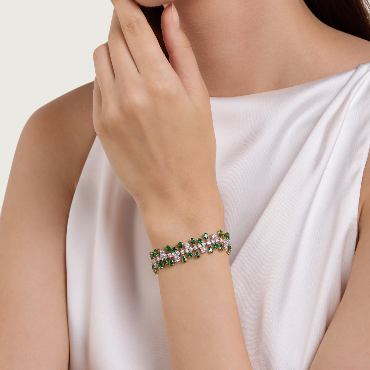 Verdant Allure Diamond Bracelet