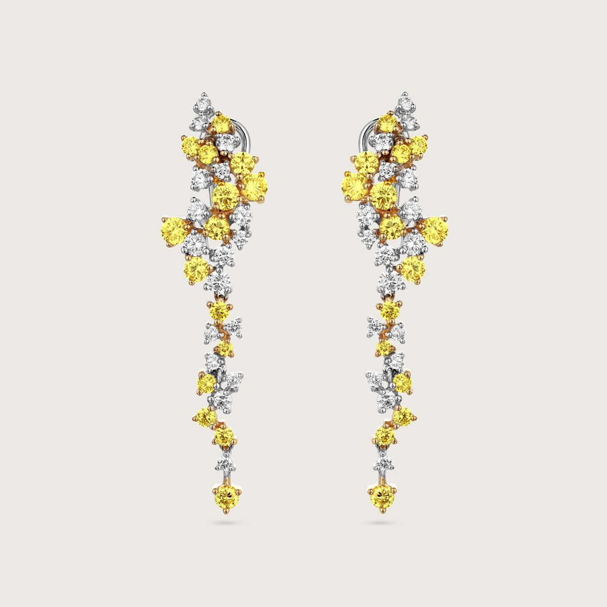 Canary Diamond Drop Earrings