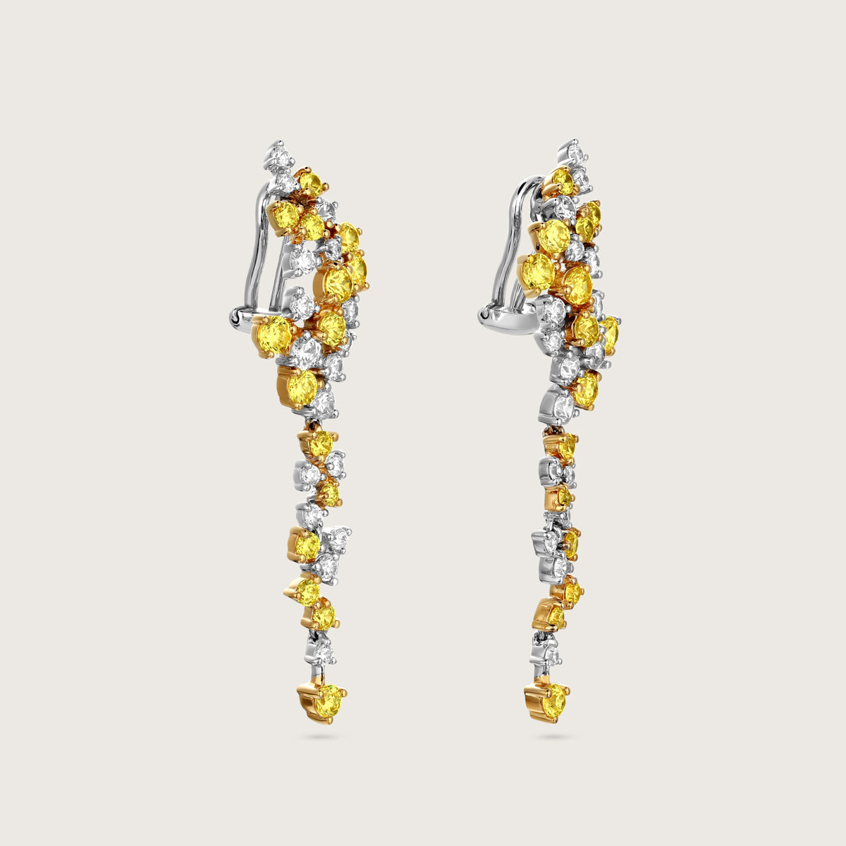 Canary Diamond Drop Earrings