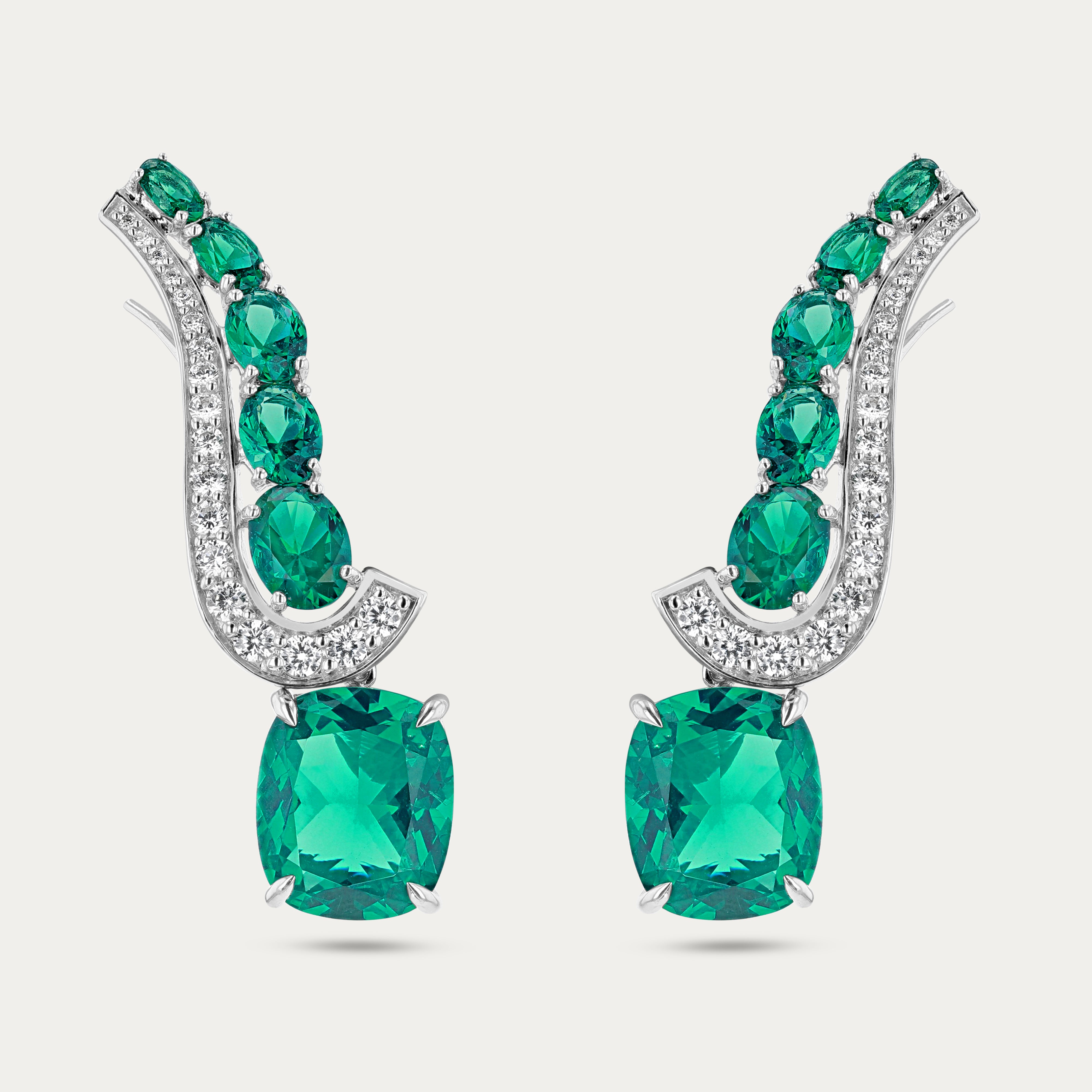 Tri-Cut Drop Earrings