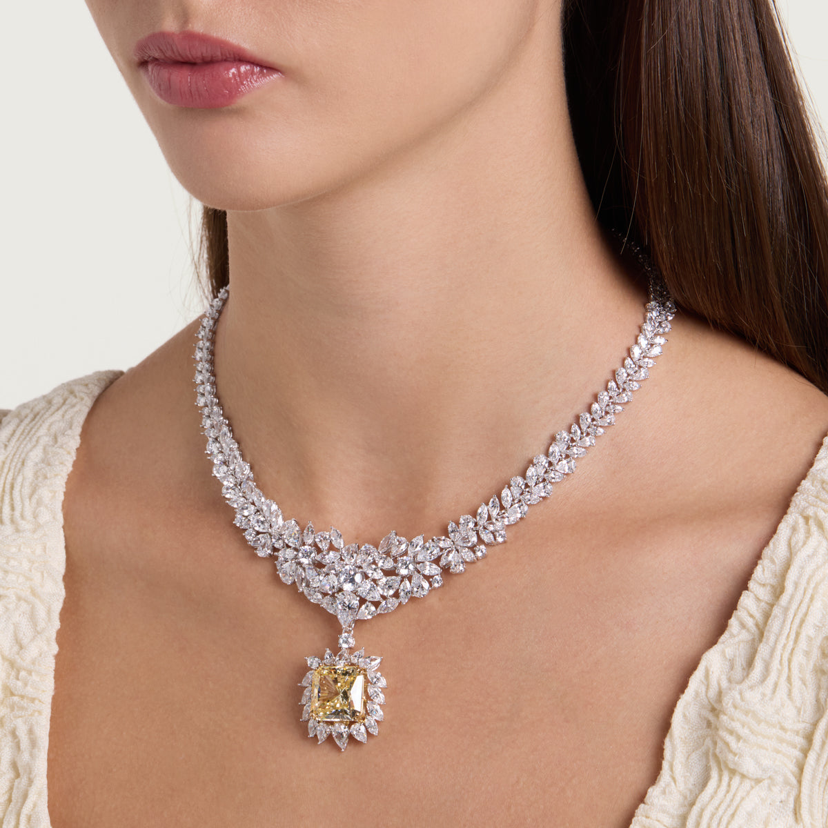 Sunlit Cushion-Cut Necklace