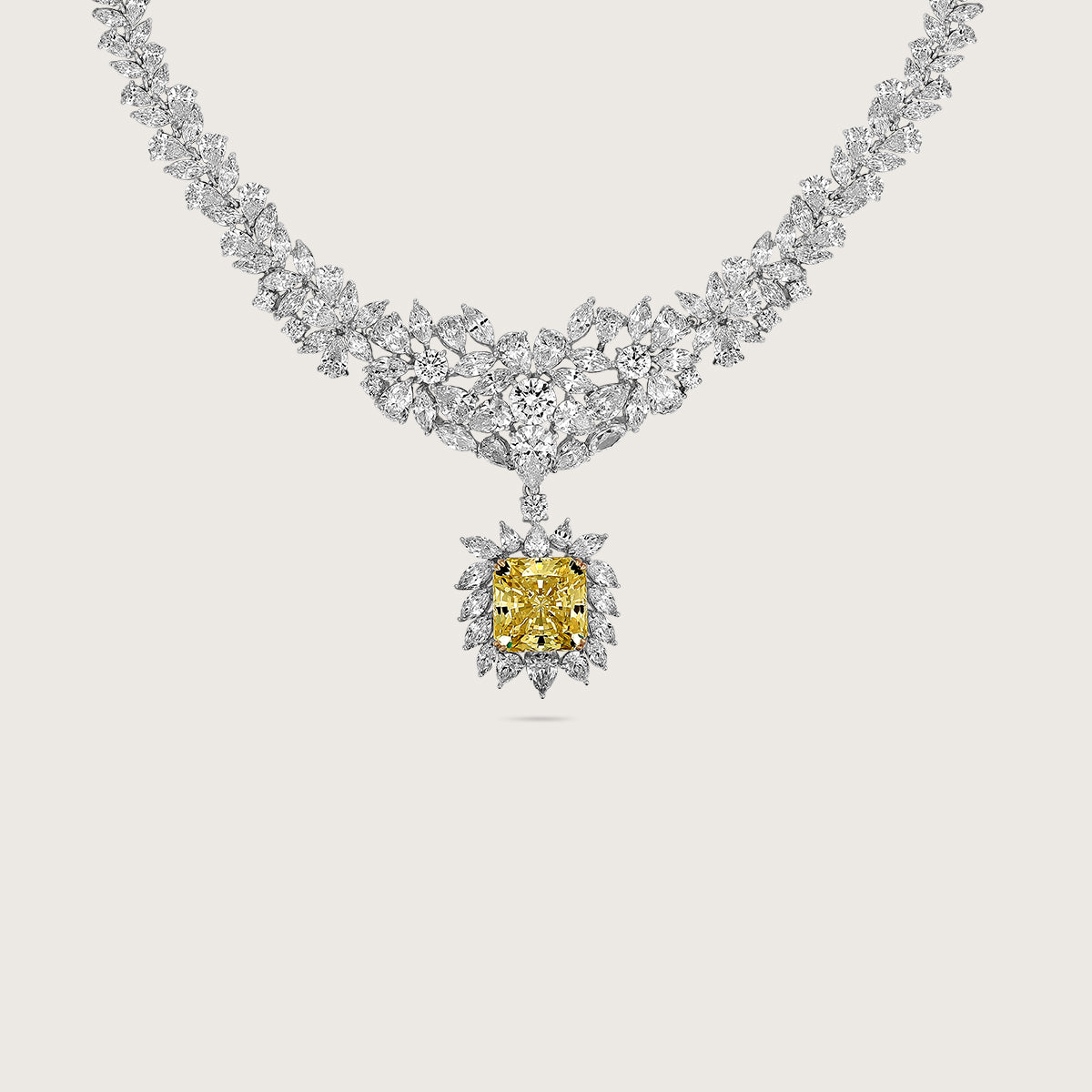 Sunlit Cushion-Cut Necklace