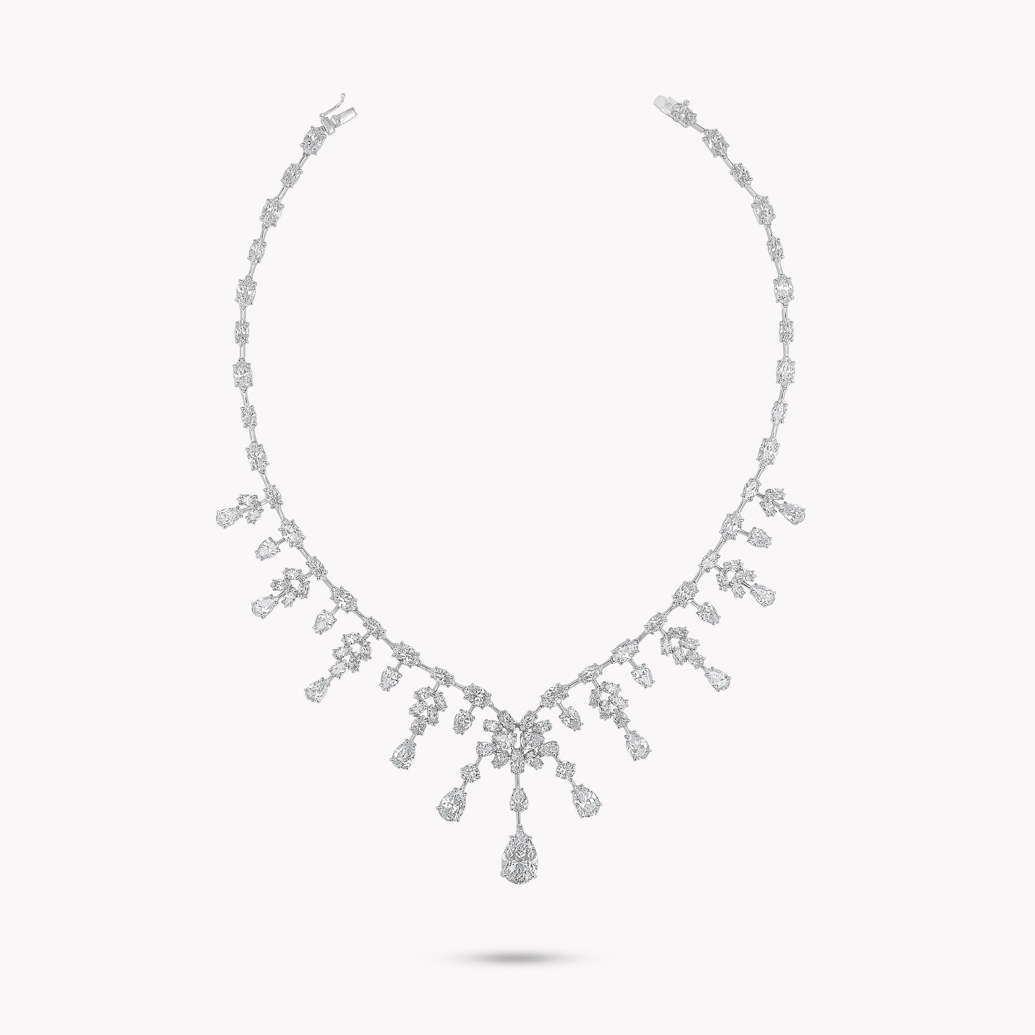 Fancy Shape Multi Drop Necklace
