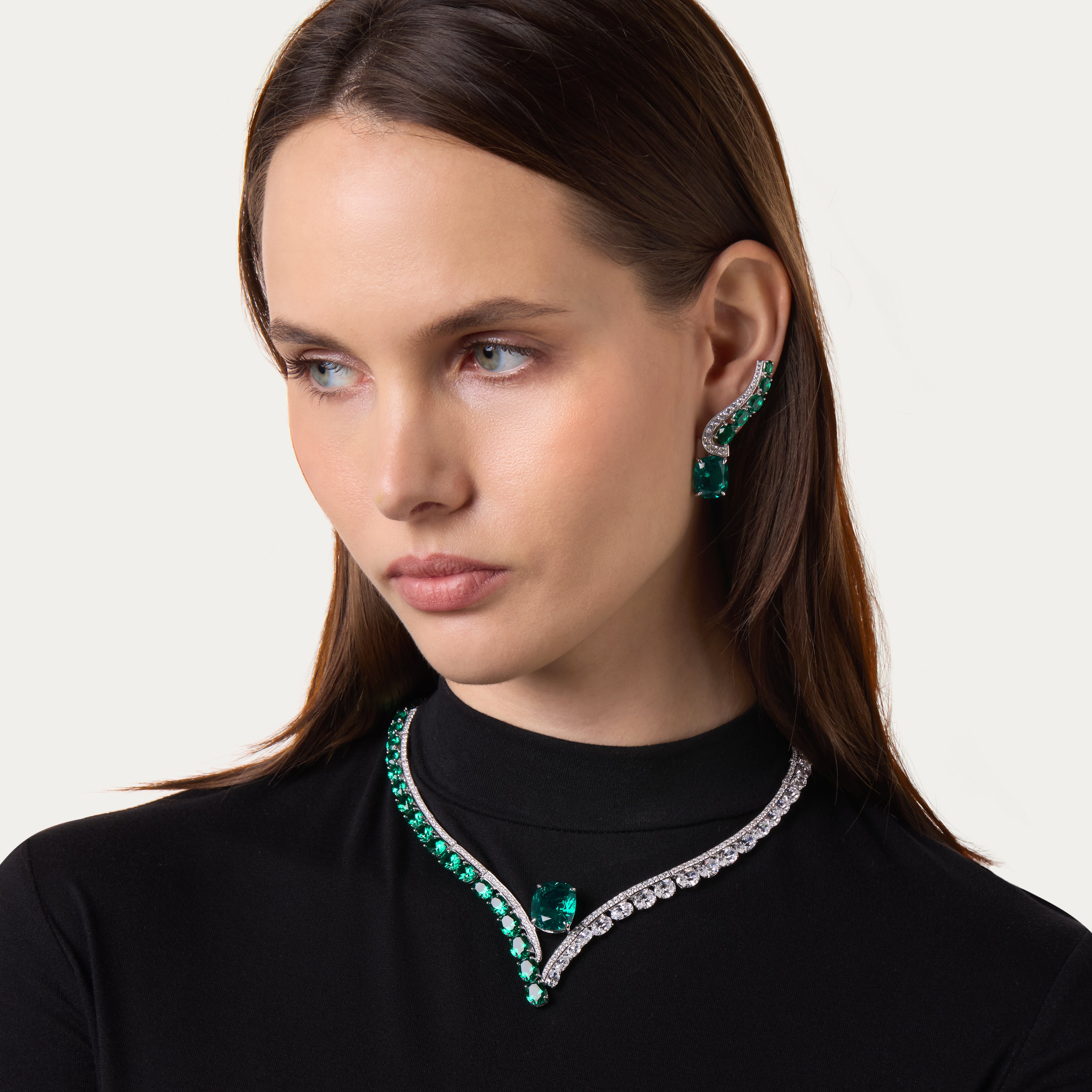 Luminous Cascade Diamond Necklace