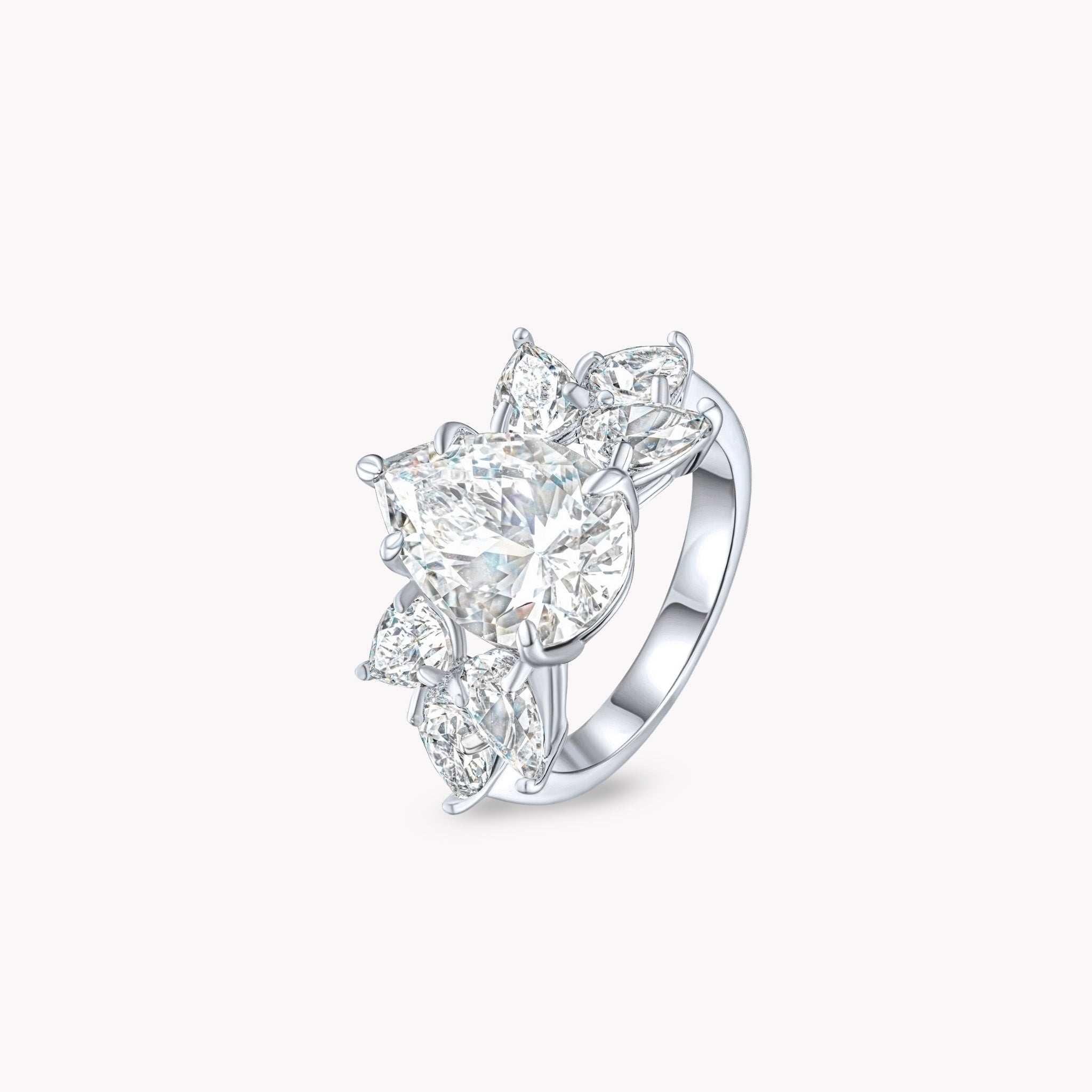 7 Stone Cluster Ring