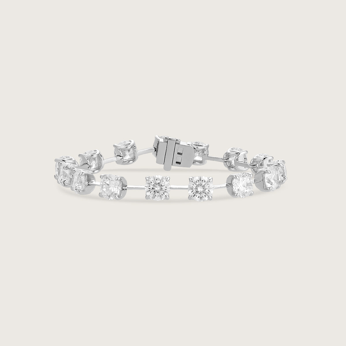 Elegant Oval Diamond Bracelet