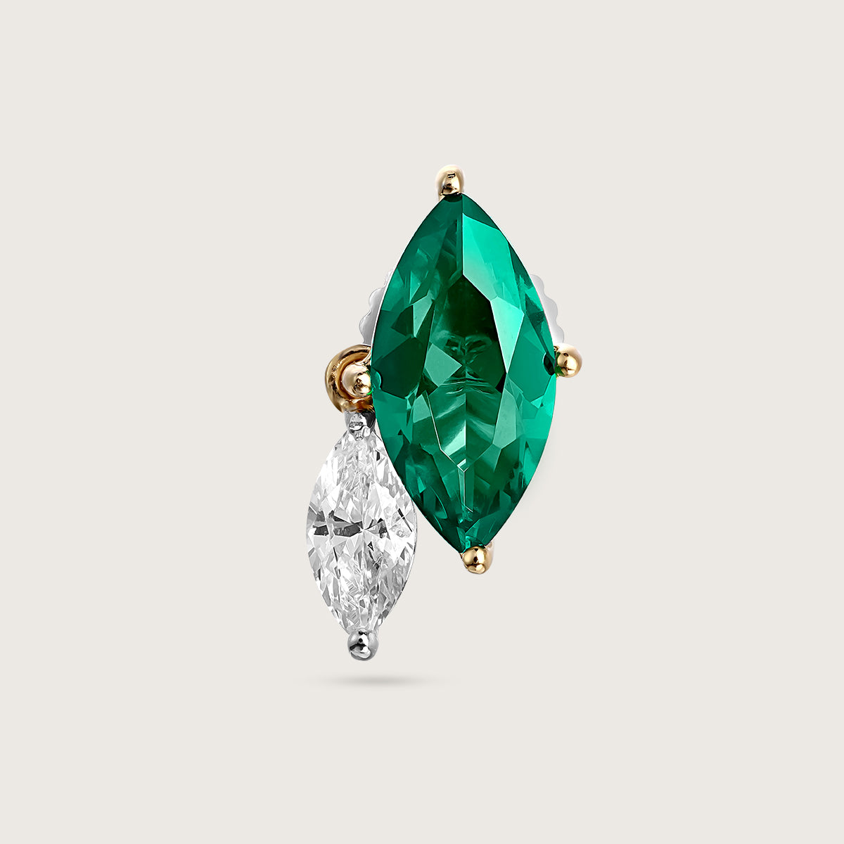 Emerald Marquise Stud Earrings