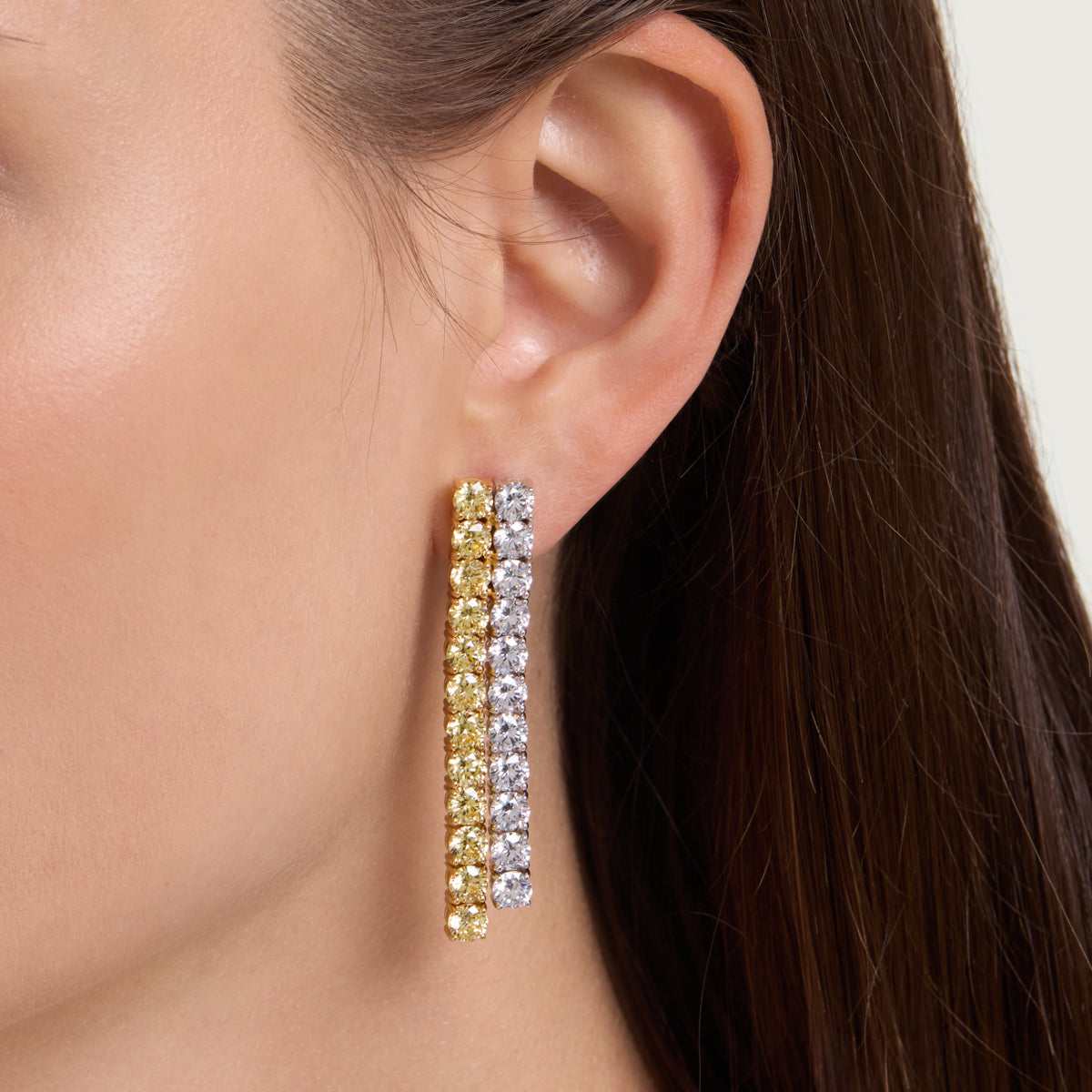 Timeless Two-Tone Diamond Earrings