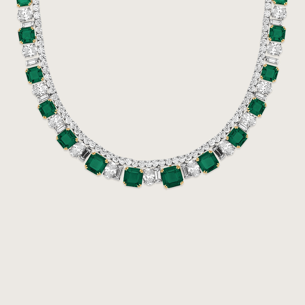 Emerald Halo Necklace