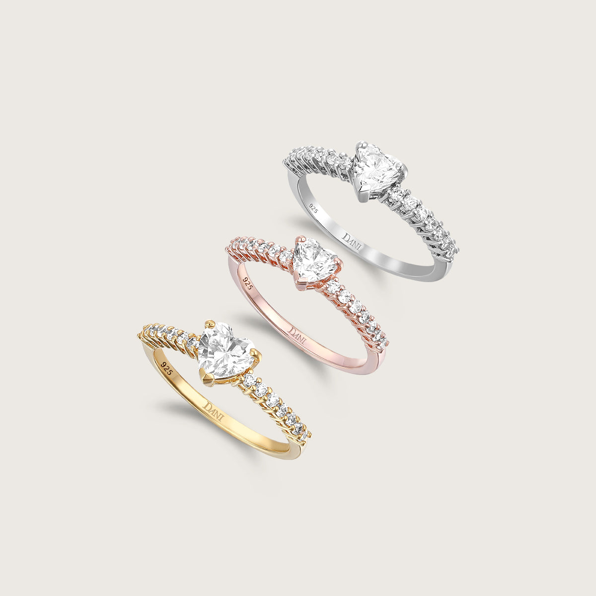 Trifecta Radiance Ring Set