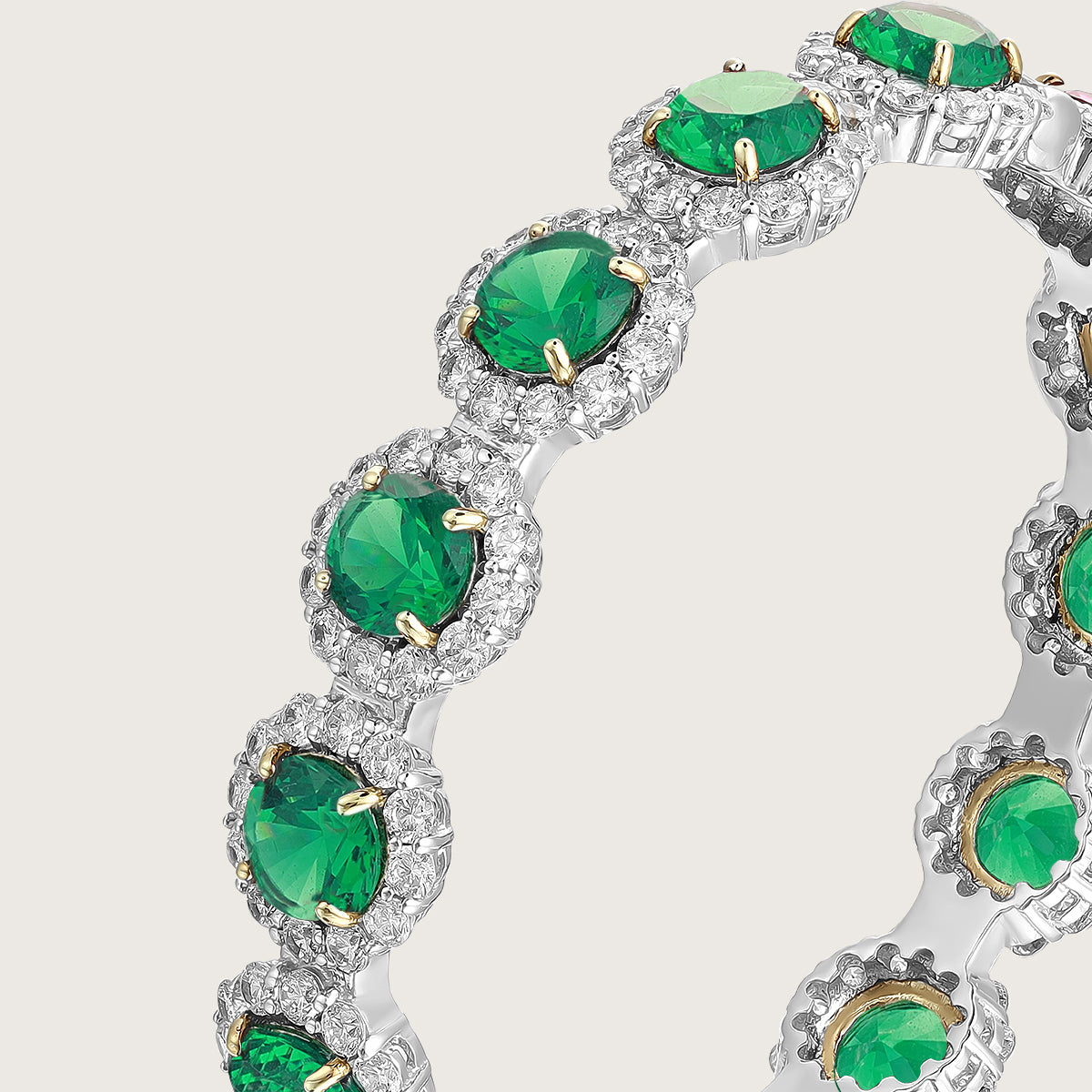 Emerald Diamond Glam Bangle