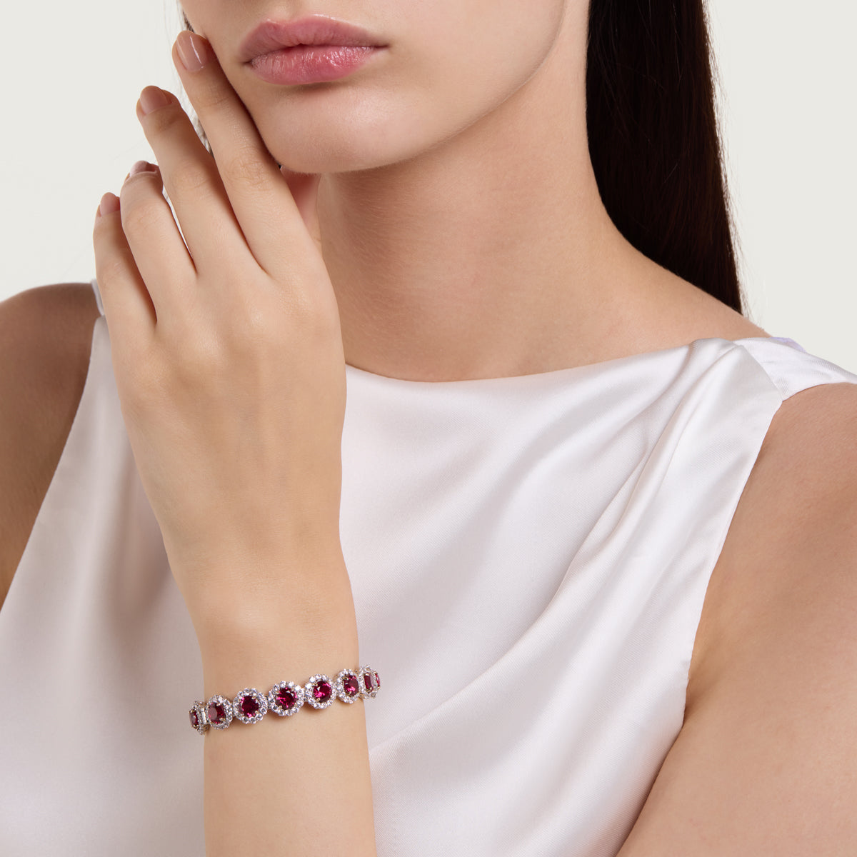 Ruby Diamond Glam Bangle