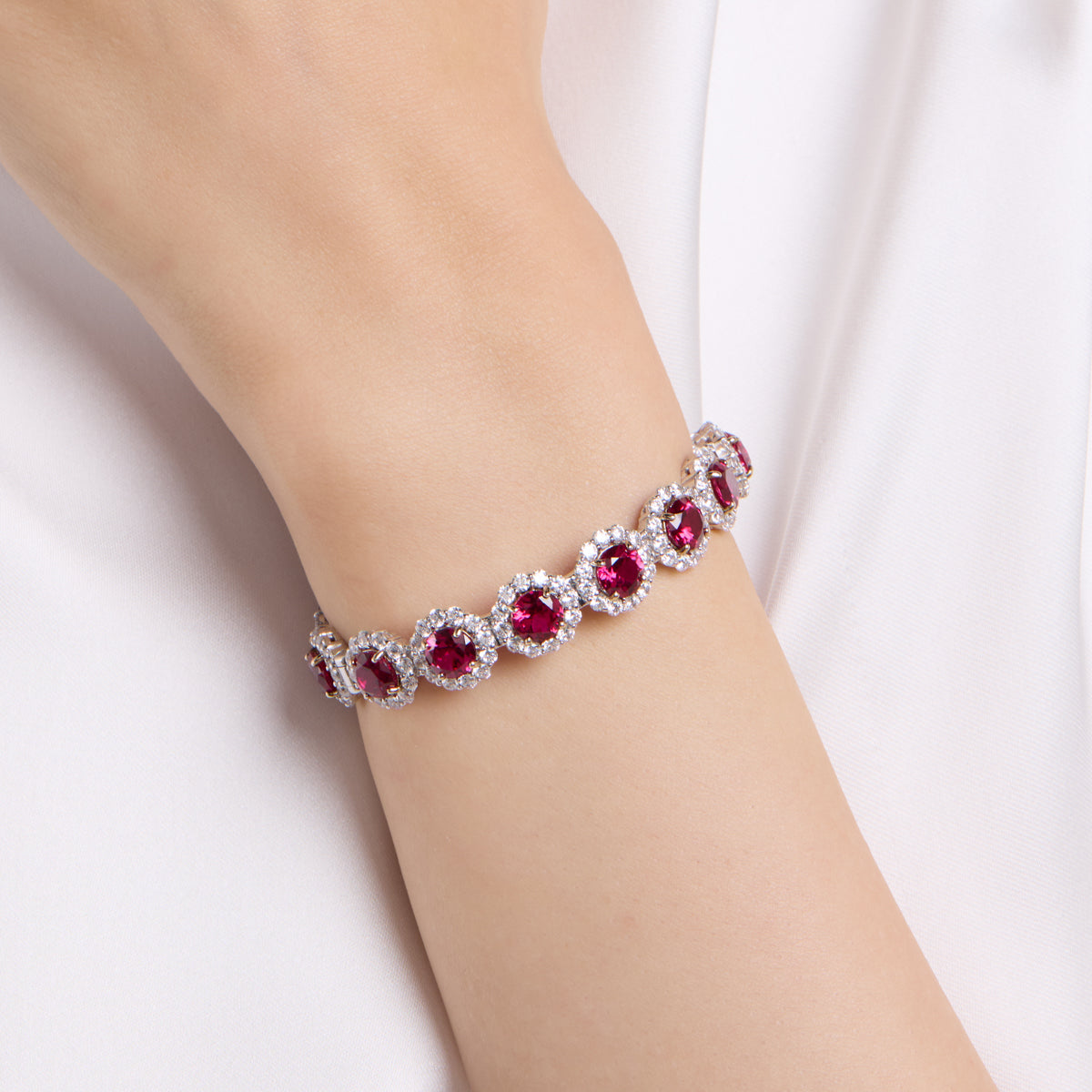 Ruby Diamond Glam Bangle