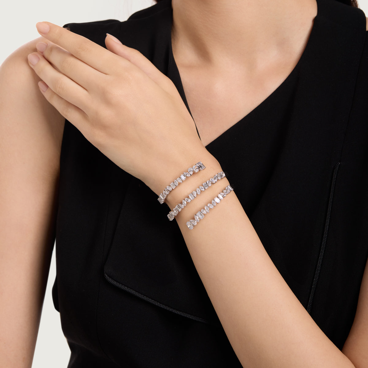 Starlight Trail Diamond Bangle